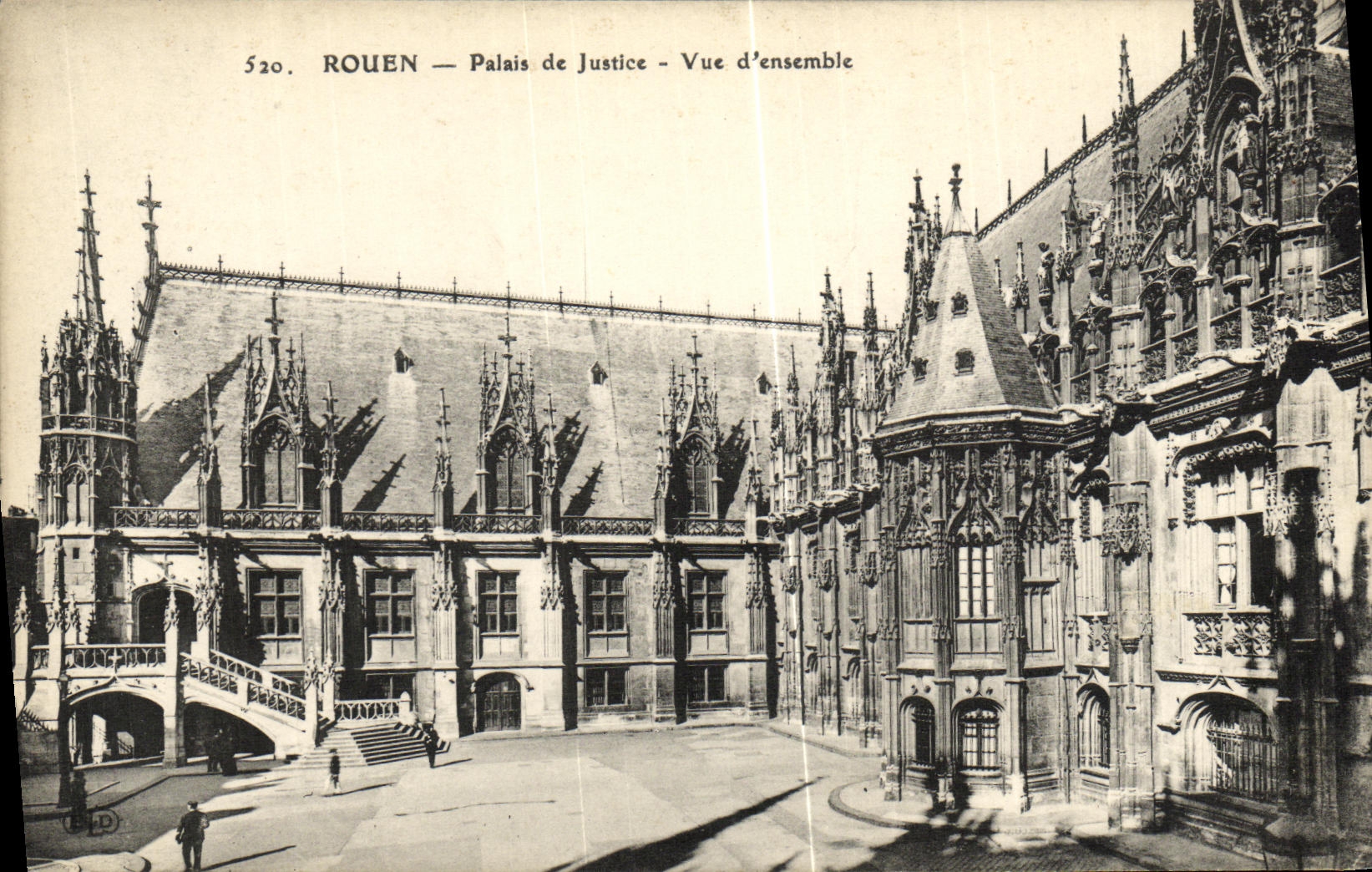 VINTAGE POSTCARD Rouen Law courts Seen D Together
