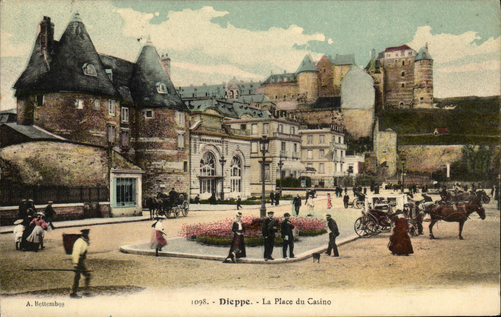 POSTAL Dieppe de la VENDIMIA el lugar del casino