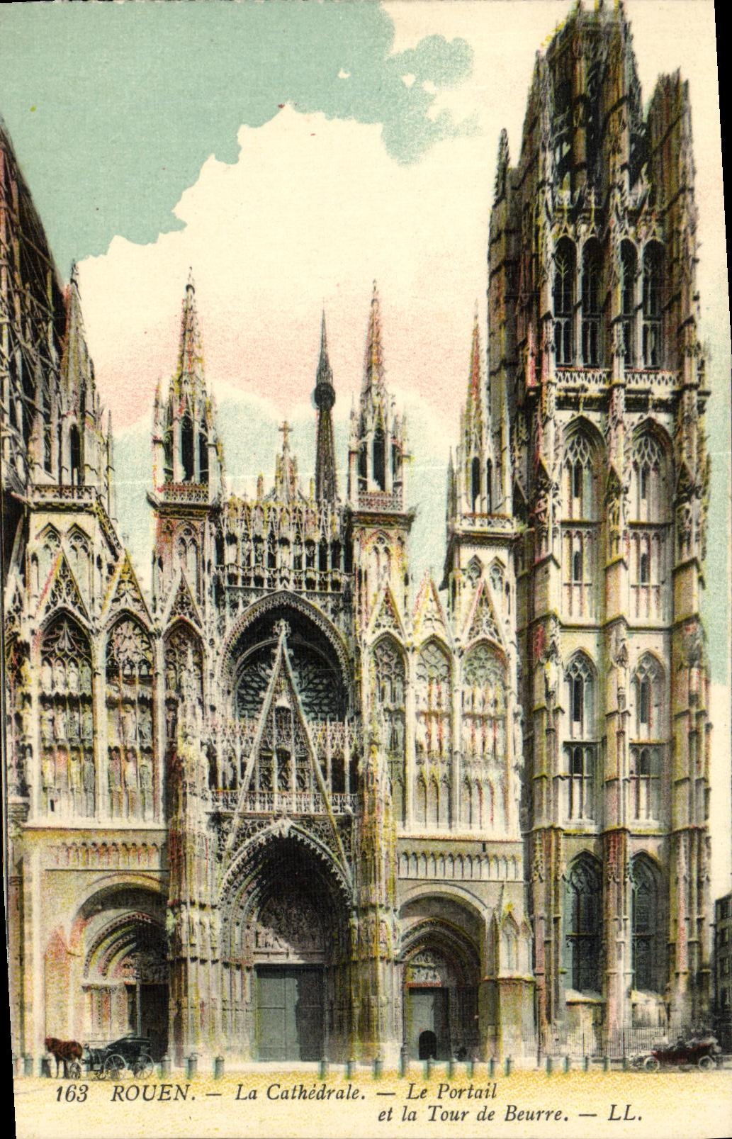 VINTAGE POSTCARD Rouen the Cathedral the Gate