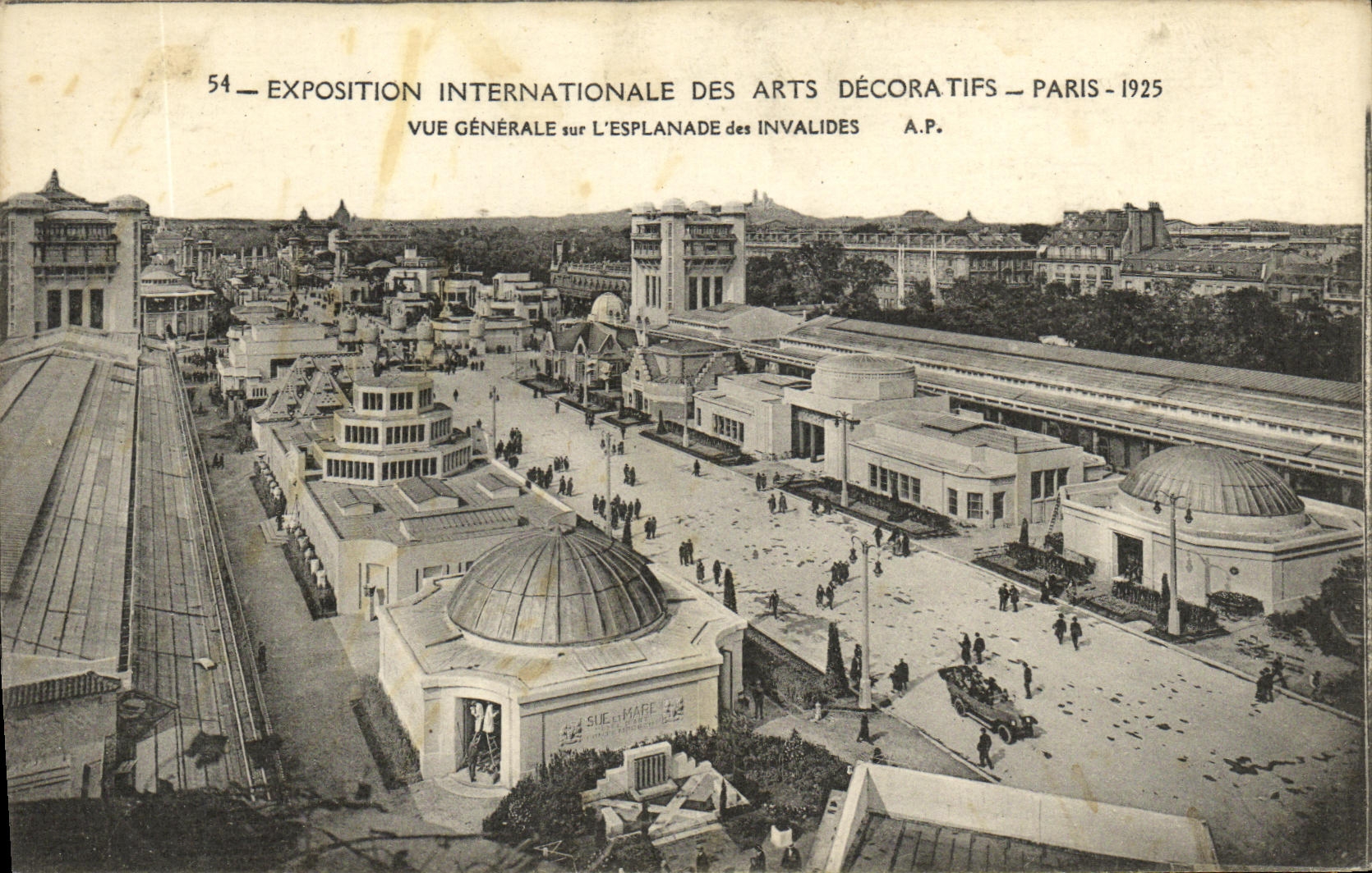 CPA Exposition Internationale Des Arts Decoratifs Paris 1925 Vue generale sur l esplanade des invalides