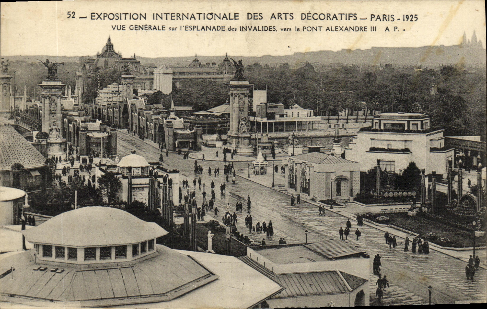 CPA Paris Exposition internationale des Arts Decoratifs 1925 Vue generale sur l esplanade des Invalides 
