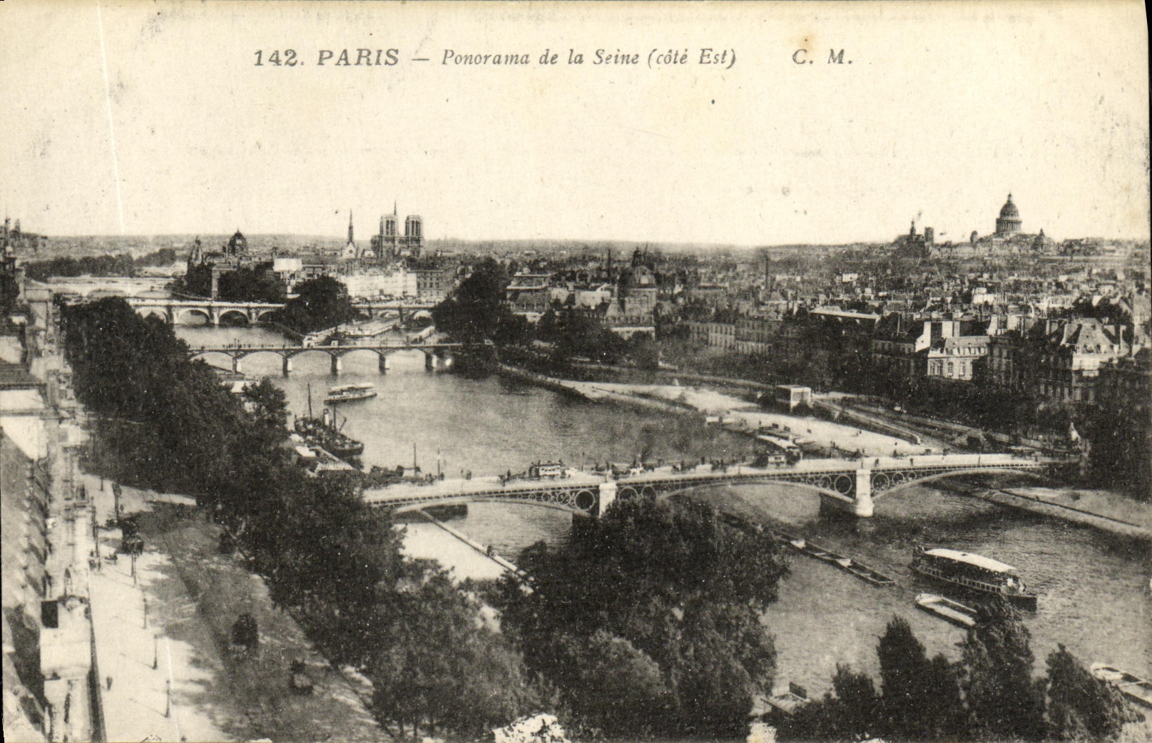 CPA Paris Ponorama de La Seine