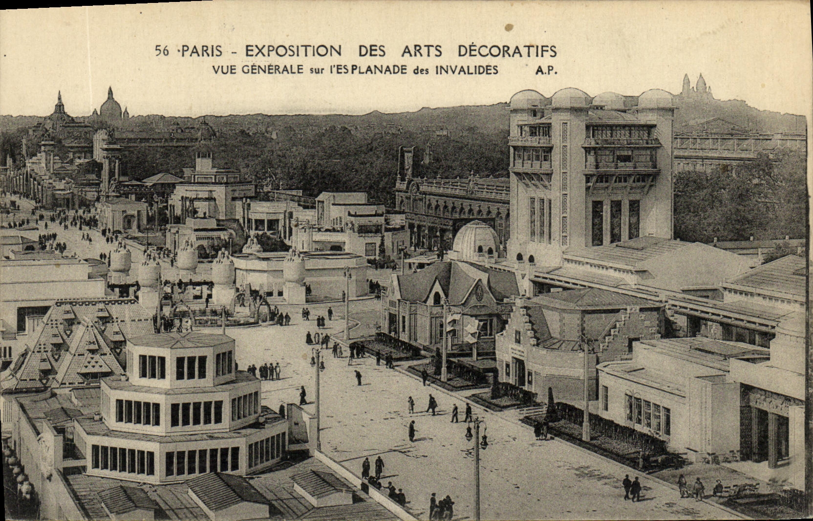 CPA Paris Exposition Internationale Des Arts Decoratifs 1925 Vue generale sur l esplanade des Invalides