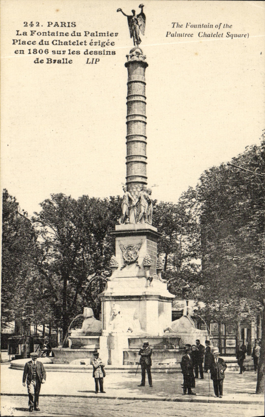 CPA Paris La Fontaine du Palmier Place du Chatelet 