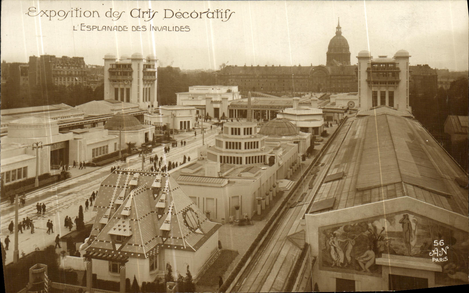 CPA Paris Exposition des Arts Decoratifs L esplanade des Invalides