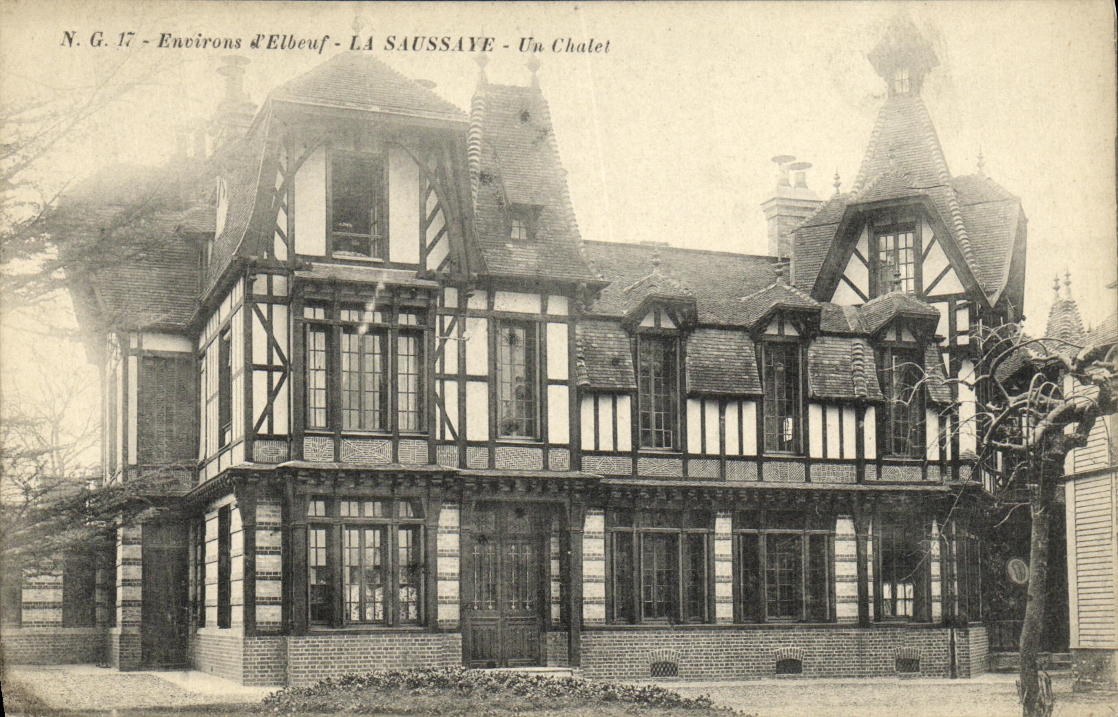 VINTAGE POSTCARD Surroundings D Elbeuf Saussaye a Country cottage