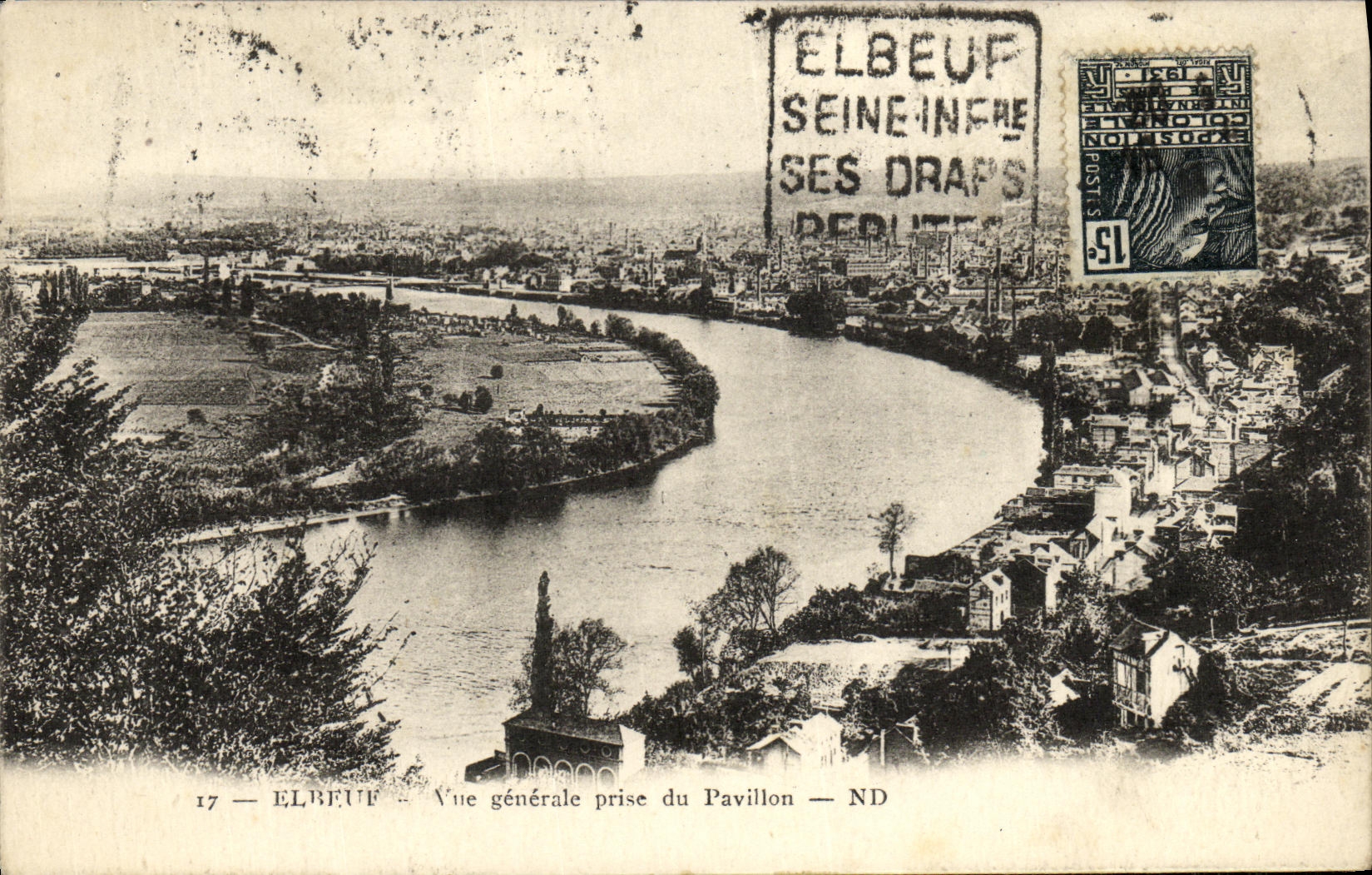 CPA Elbeuf Vue generale prise du Pavillon