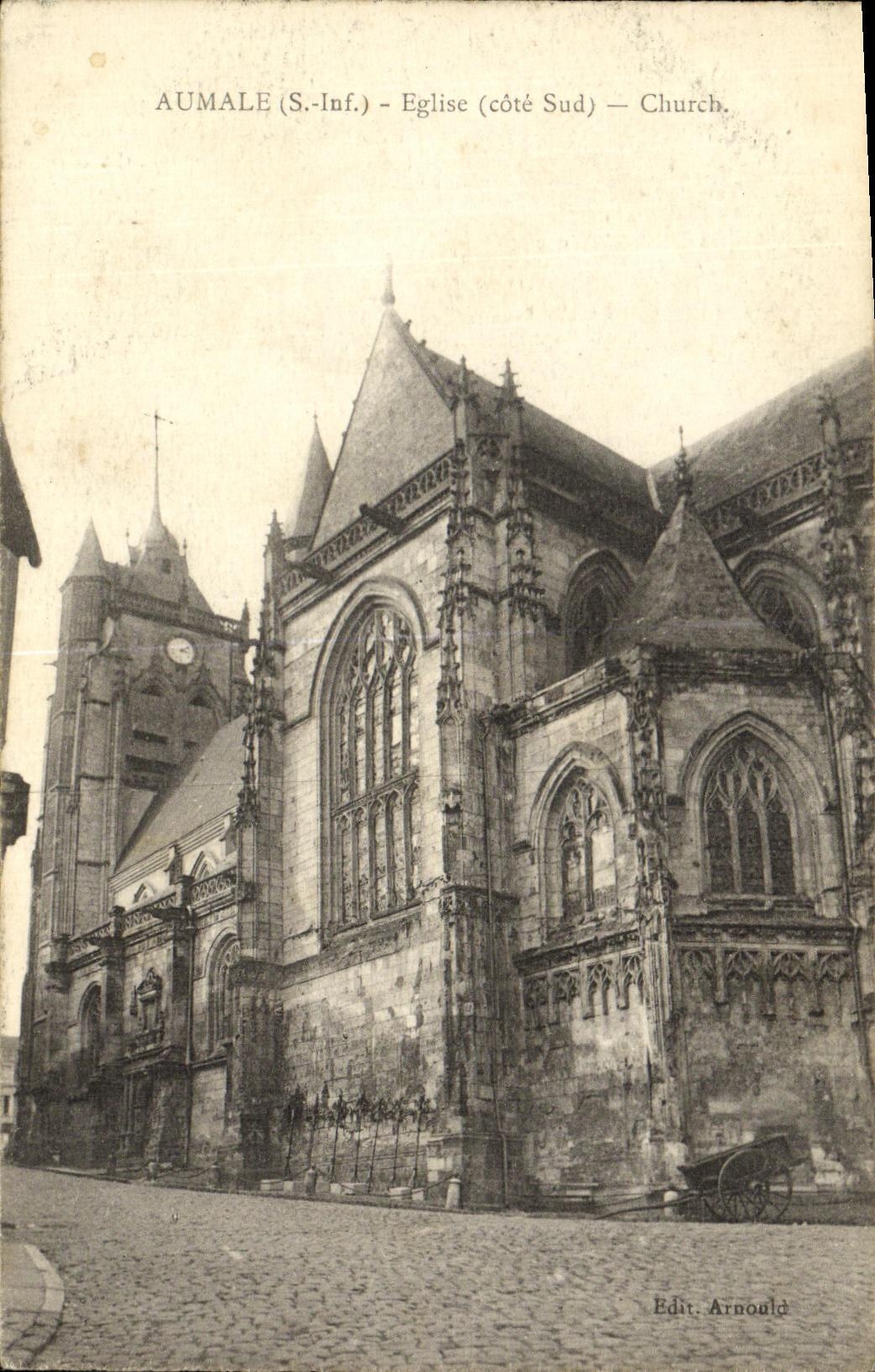 VINTAGE POSTCARD Aumale Church