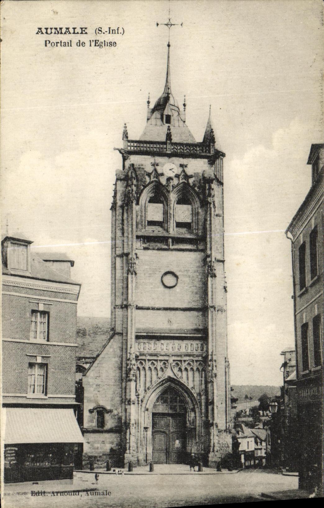 VINTAGE POSTCARD Aumale Gate of L Church