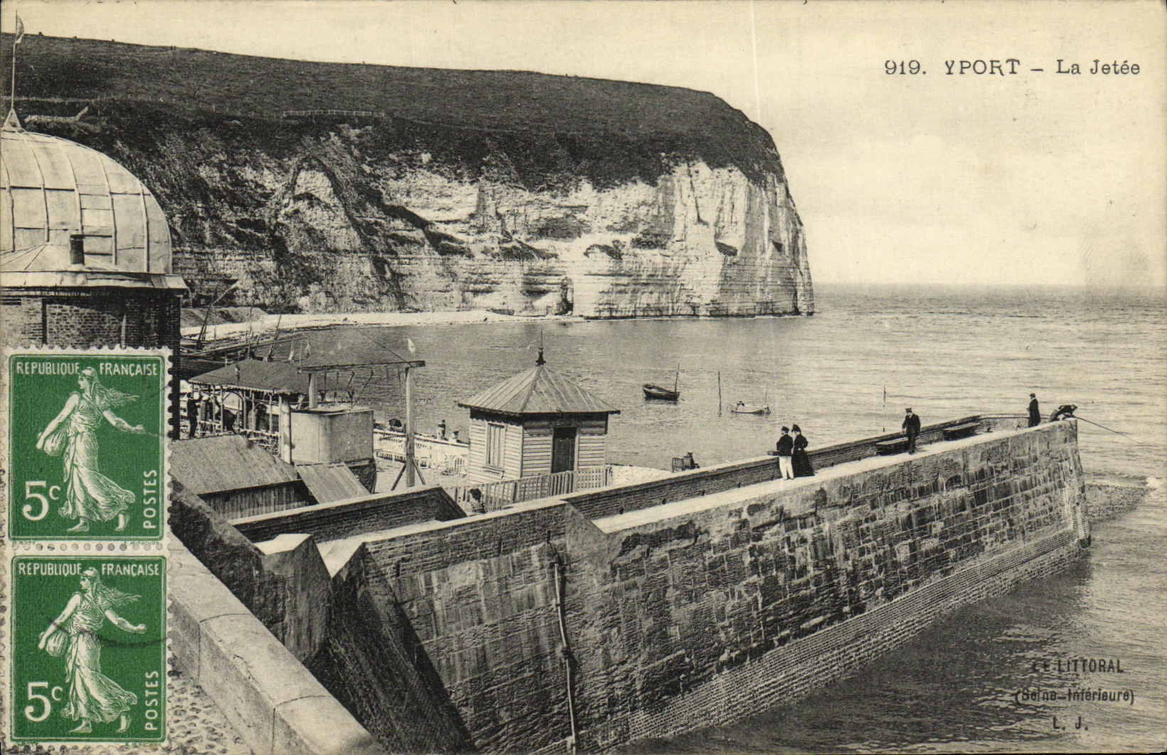 VINTAGE POSTCARD Yport the Pier