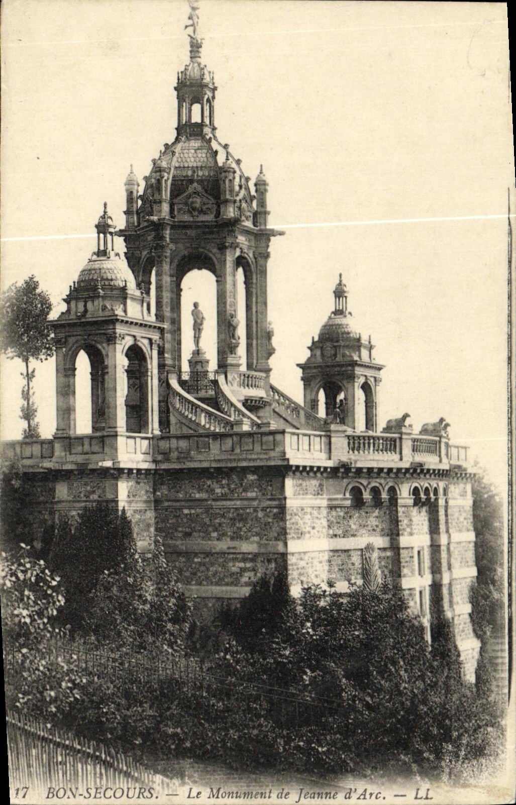 VINTAGE POSTCARD Bonsecours the Monument of Jeanne D Arc
