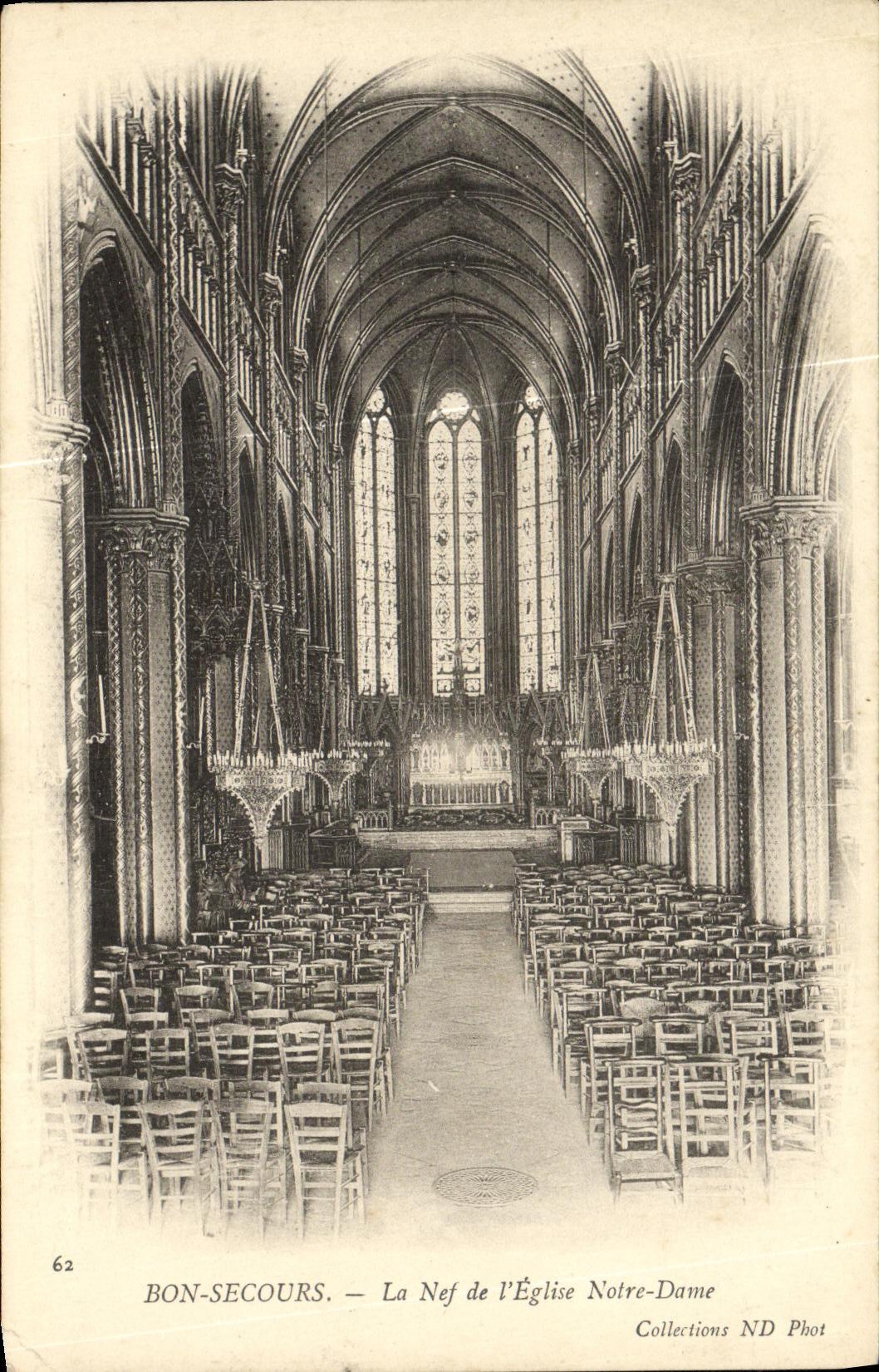 POSTAL Bonsecours de la VENDIMIA el cubo de L iglesia de Notre Dame