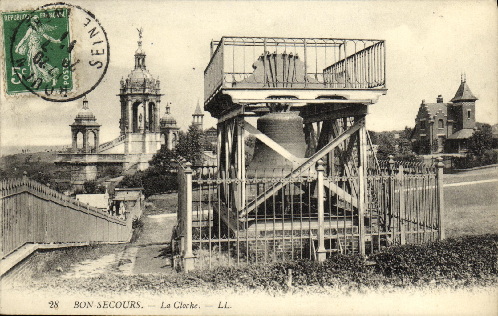 VINTAGE POSTCARD Bonsecours the Bell