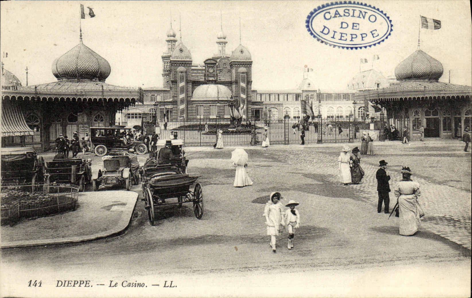 POSTAL Dieppe de la VENDIMIA los ninos del casino