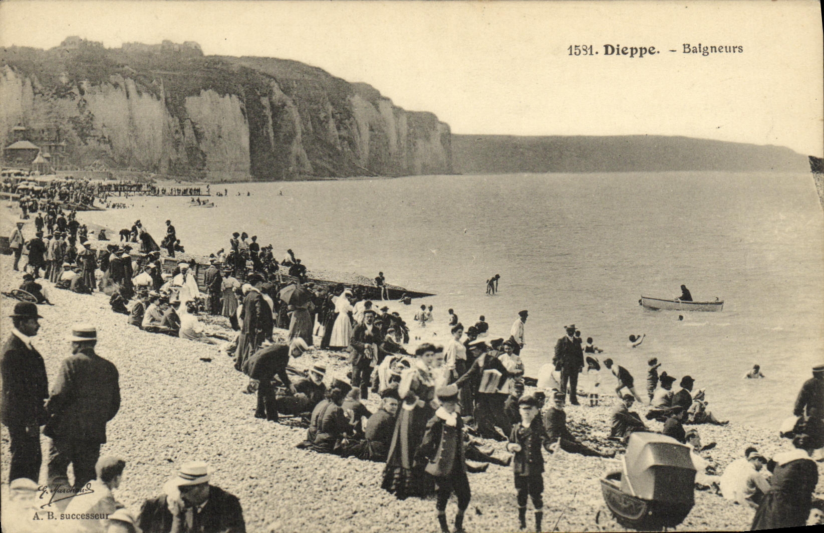 POSTAL Dieppe Balgneurs de la VENDIMIA