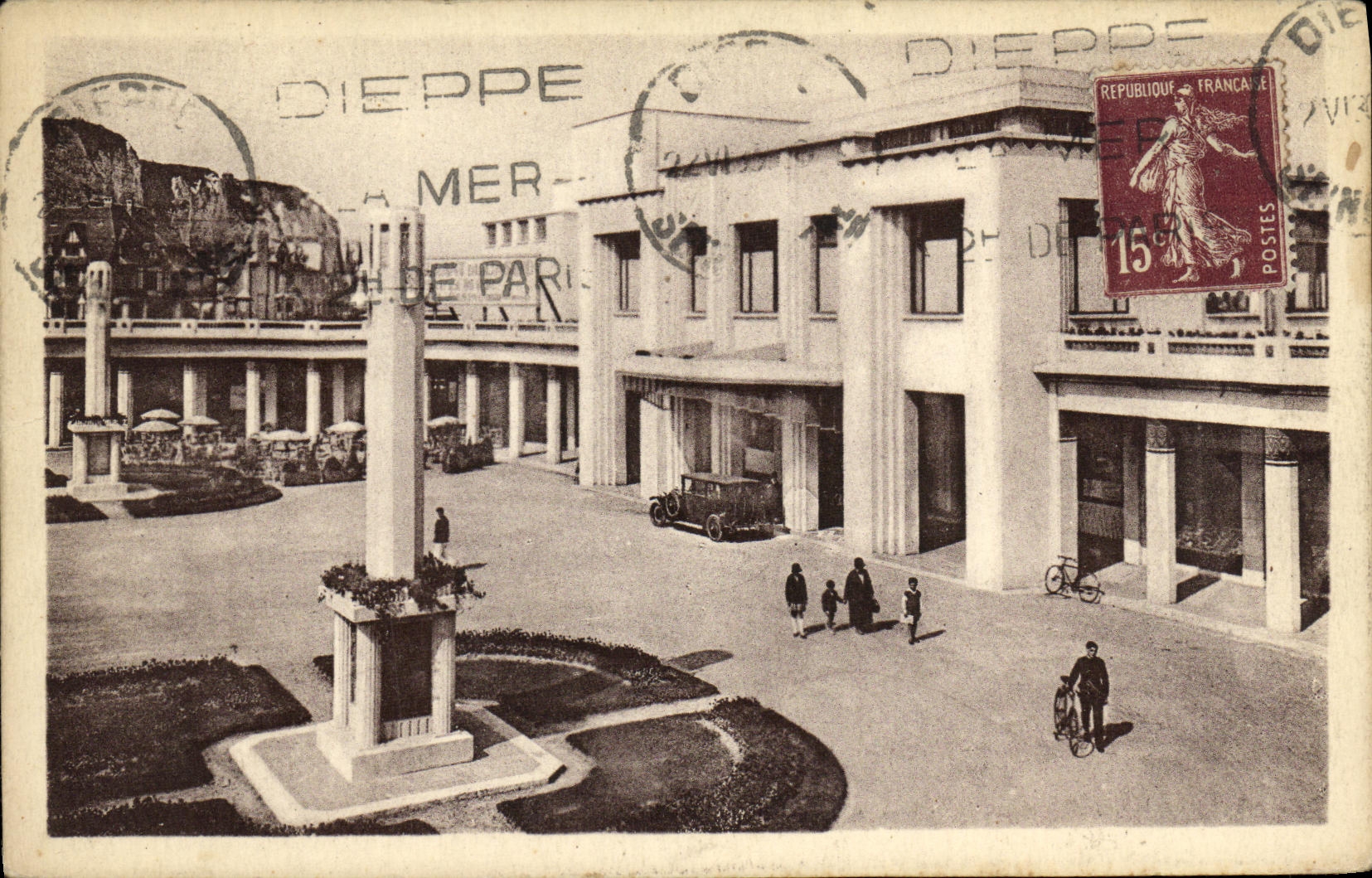 POSTAL Dieppe L de la VENDIMIA entrado del casino