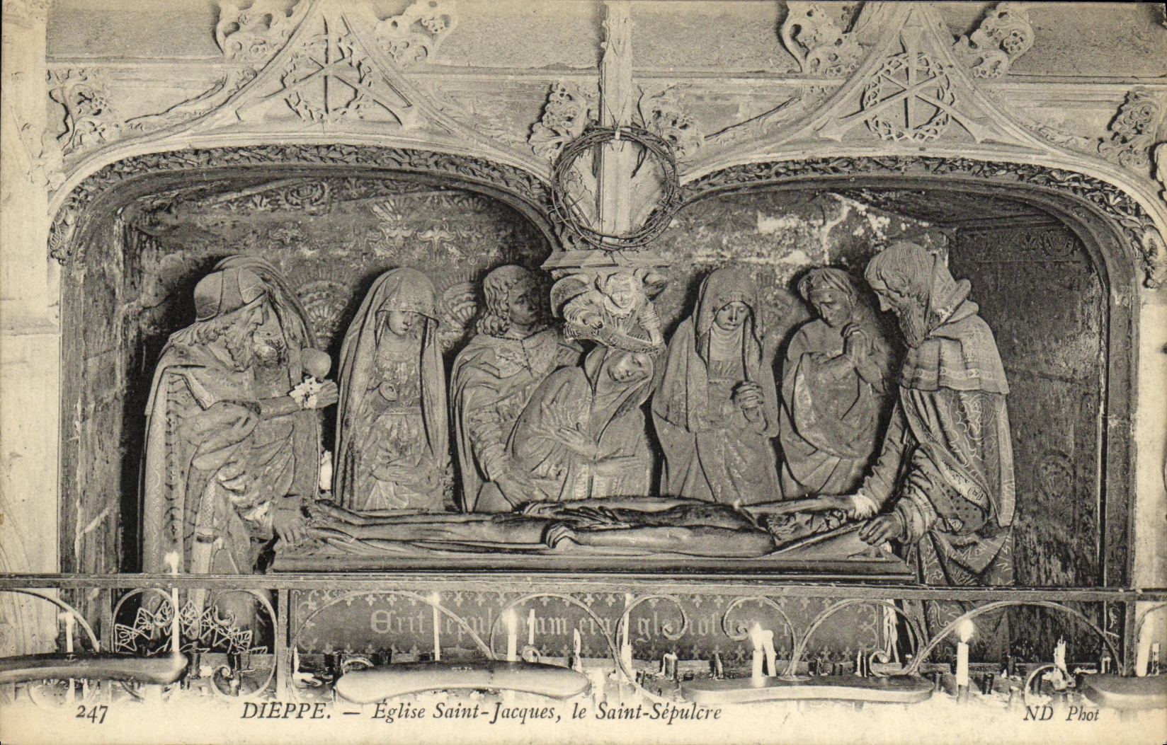 Sepulcro Saint santo de Jacques de la iglesia de Dieppe de la POSTAL de la VENDIMIA