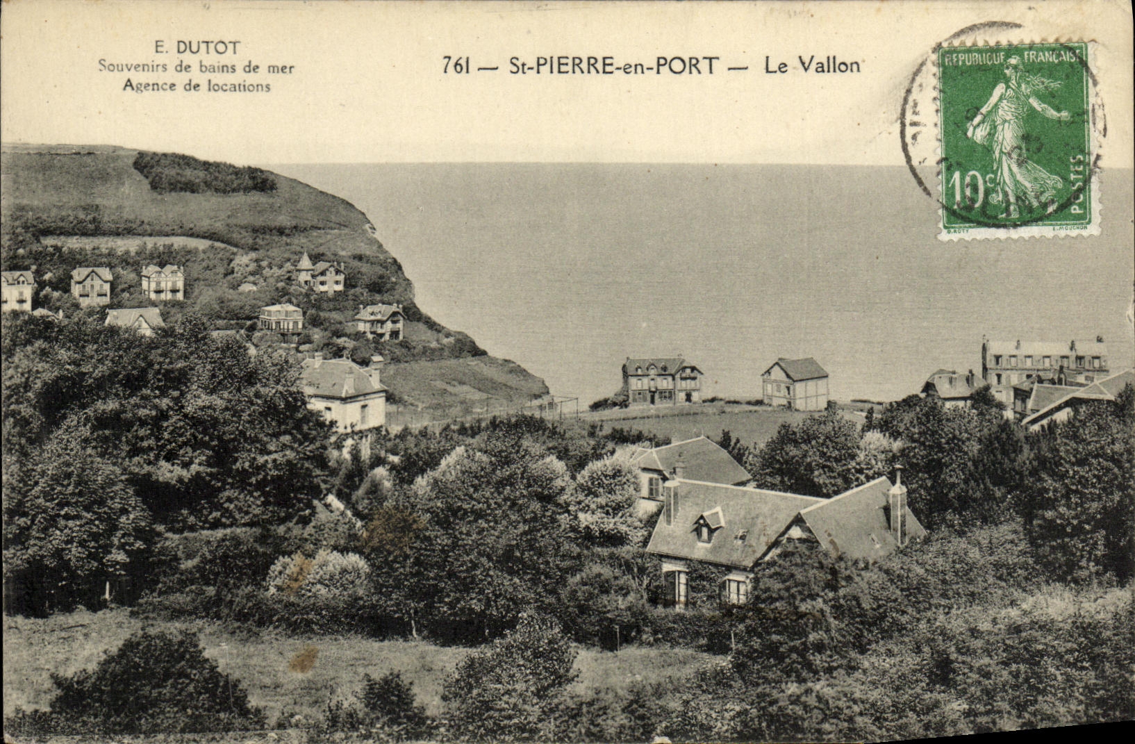 VINTAGE POSTCARD St Pierre in Port the Small valley