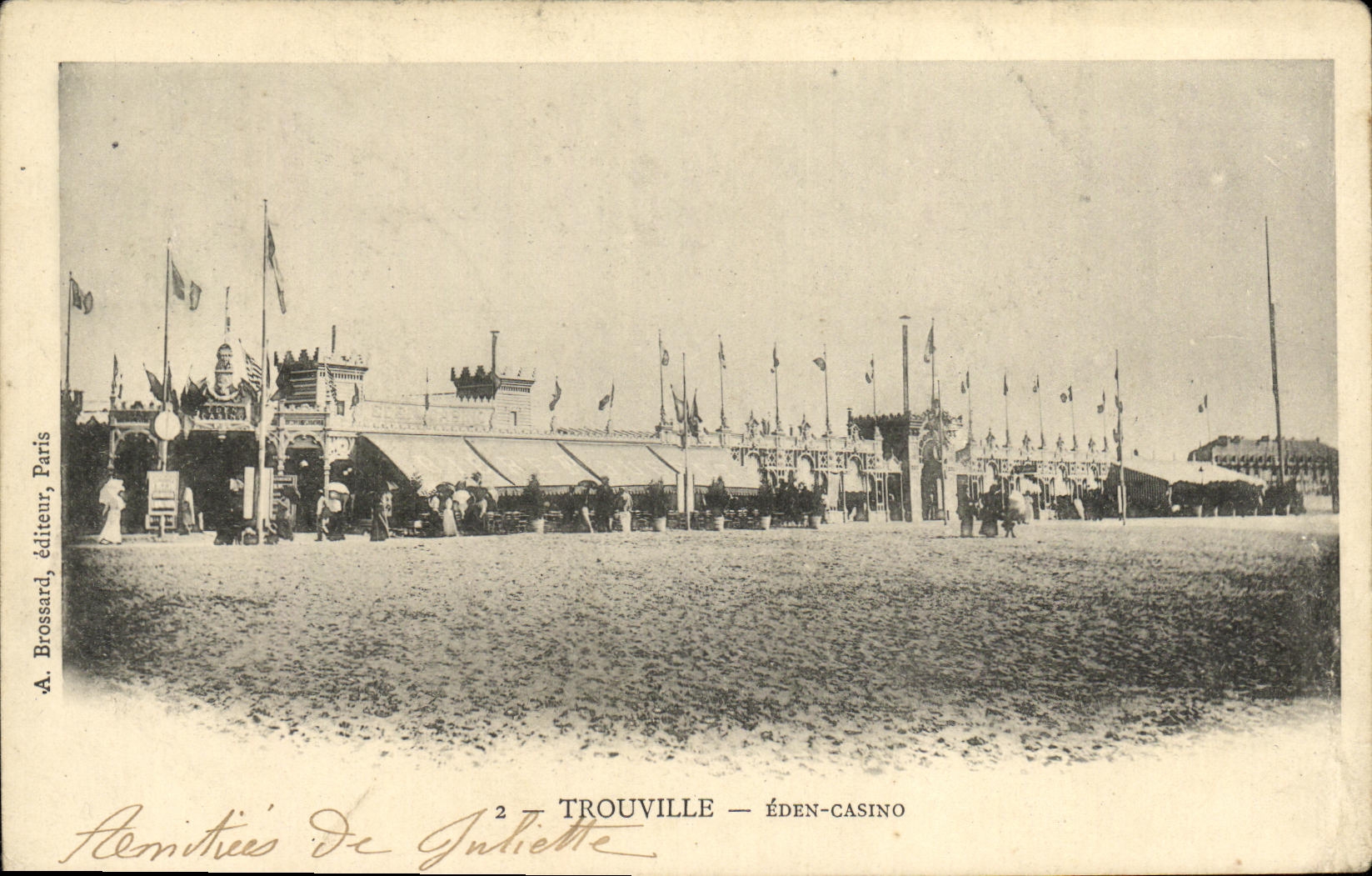 VINTAGE POSTCARD Trouville Eden Casino