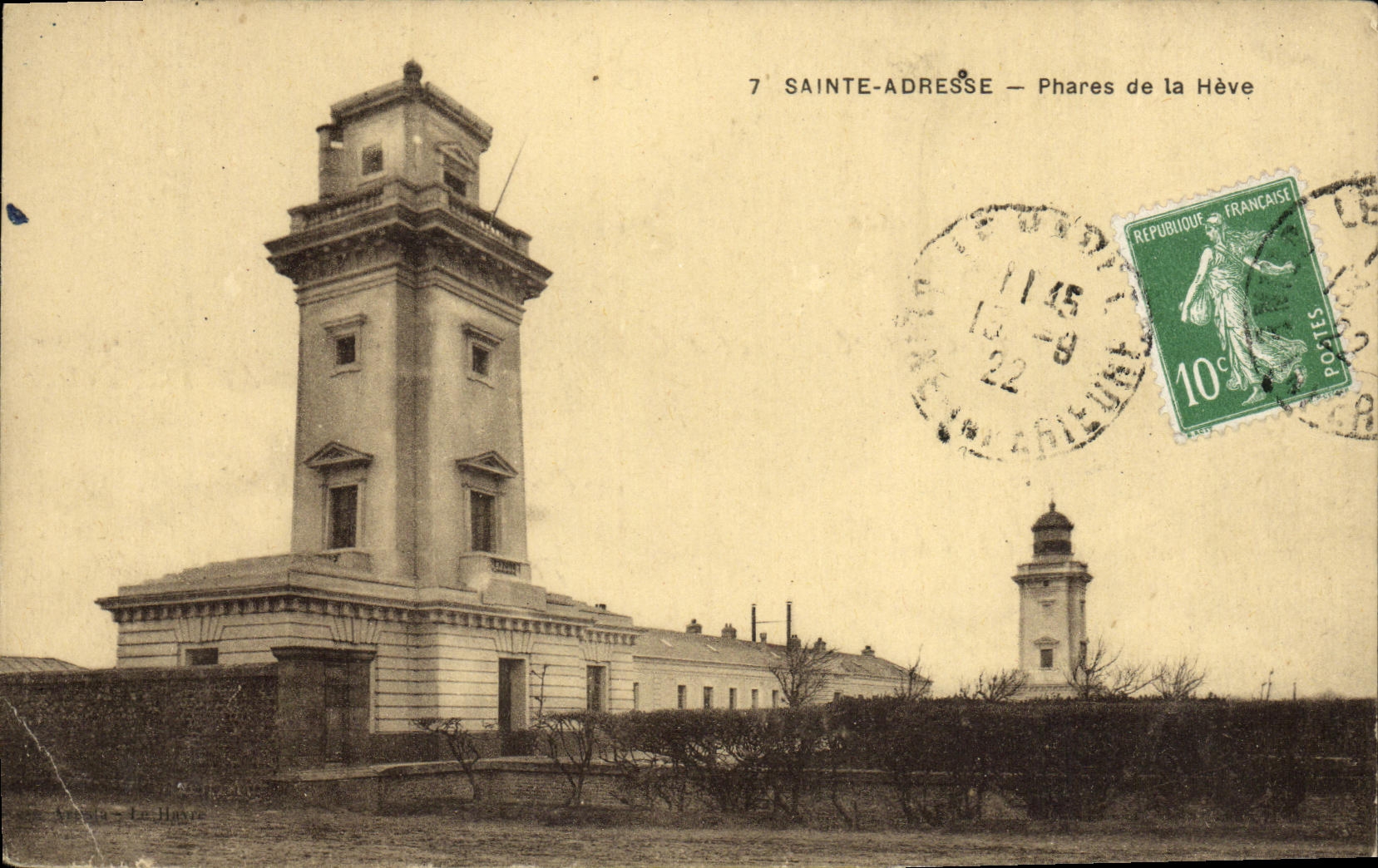 VINTAGE POSTCARD Sainte Address Lighthouses of Heve