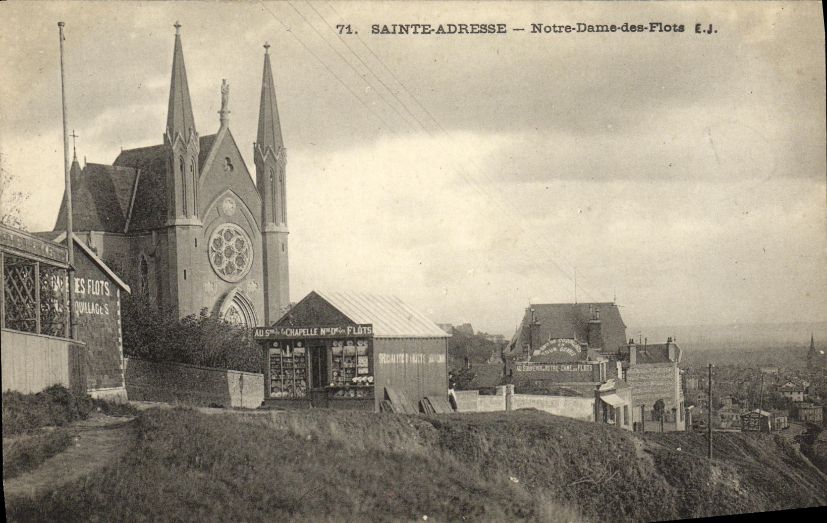 VINTAGE POSTCARD Sainte Notre Dame Address of the Floods