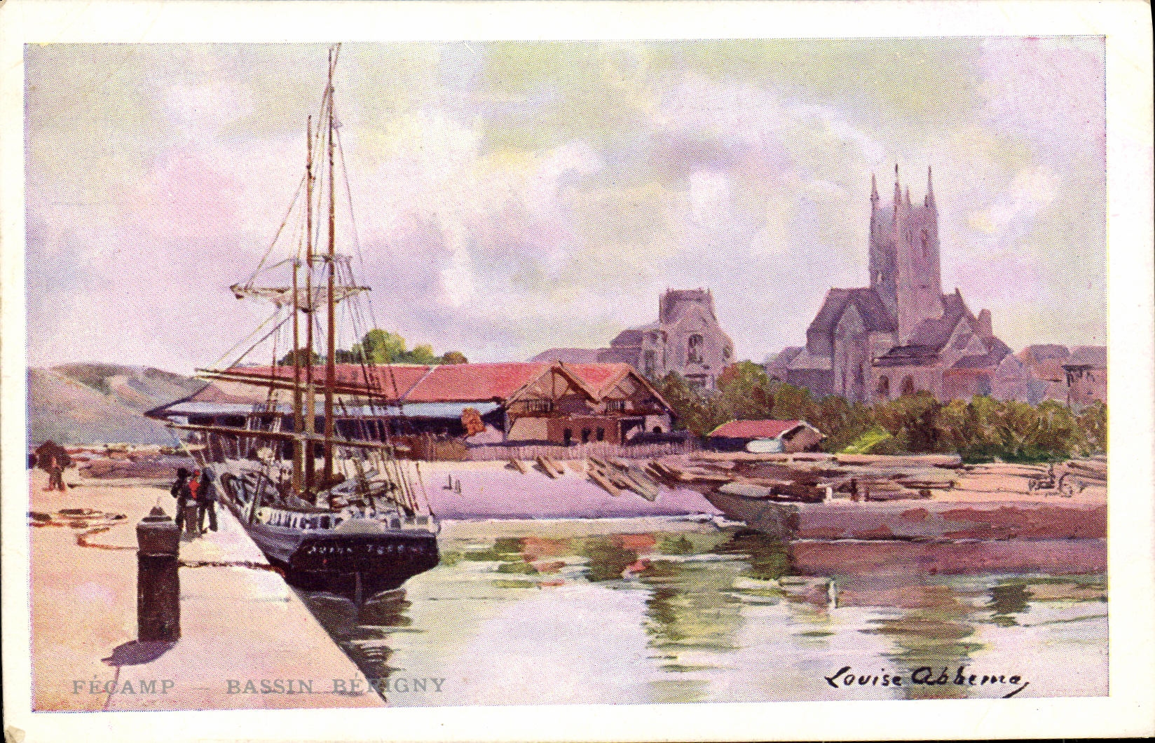 CPA Fecamp Bassin de Berigny Bateau Voilier
