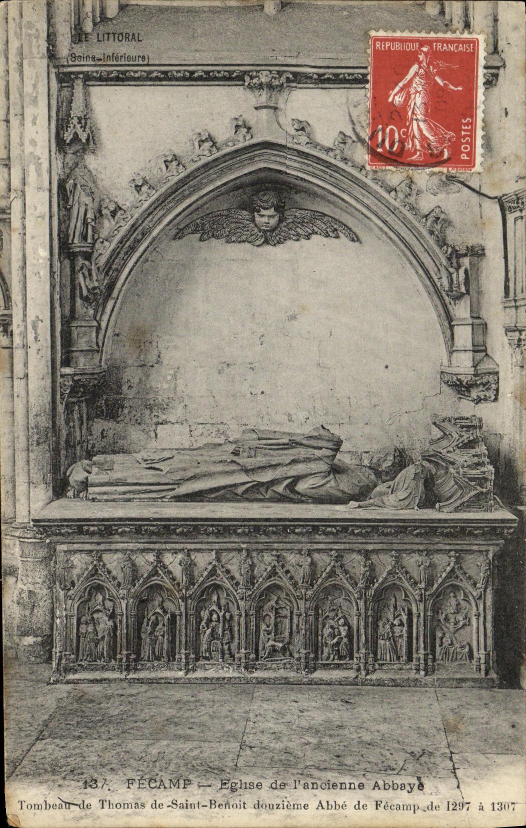 CPA Fecamp Eglise de l ancienne Abbaye Tombeau de Saint Benoit