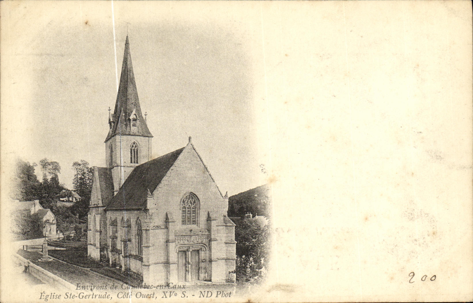 VINTAGE POSTCARD Surroundings of Caudebec in Caux Church co  Gertrude West coast