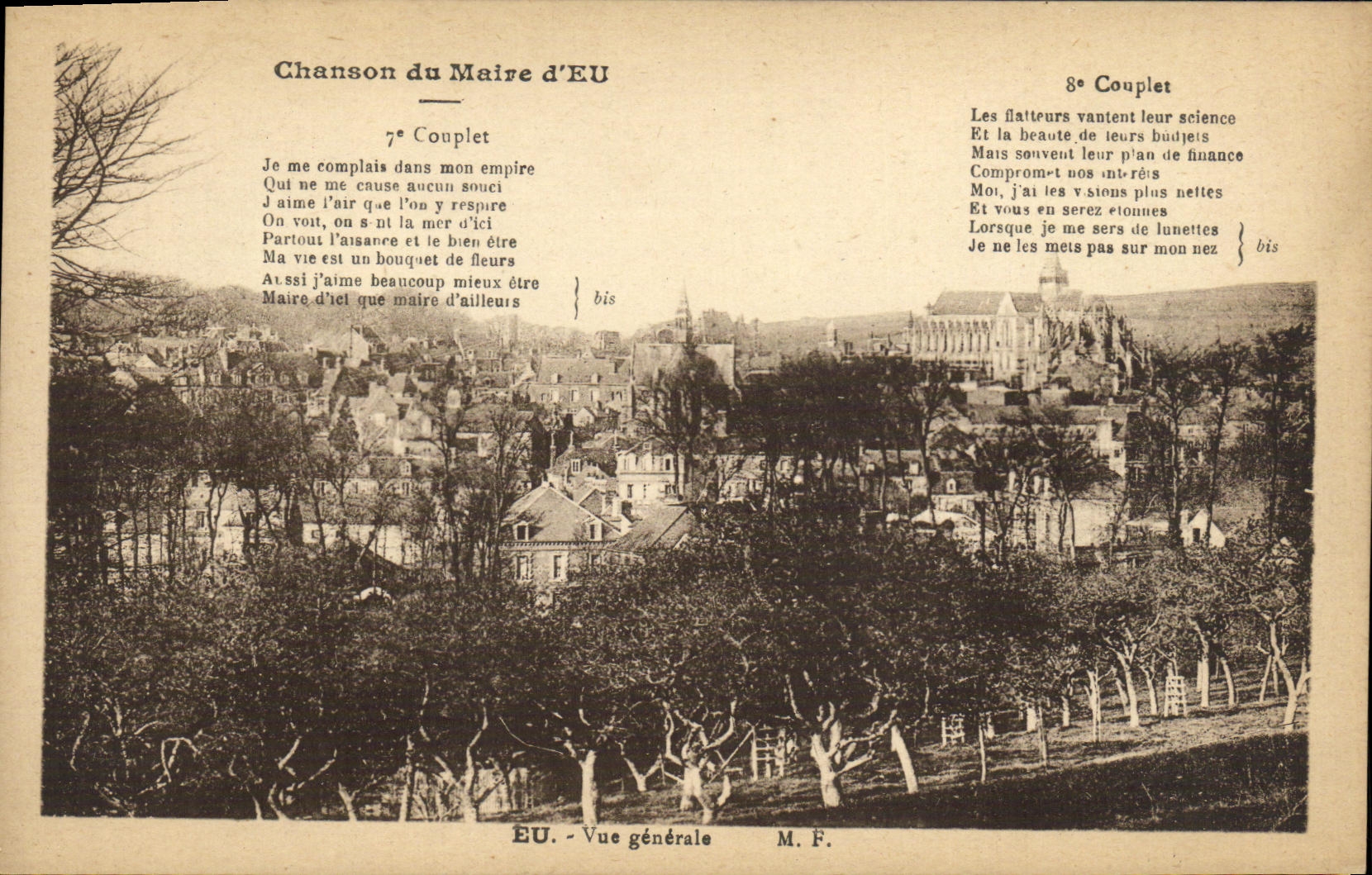 CPA Chanson du Maire Eu Vue generale