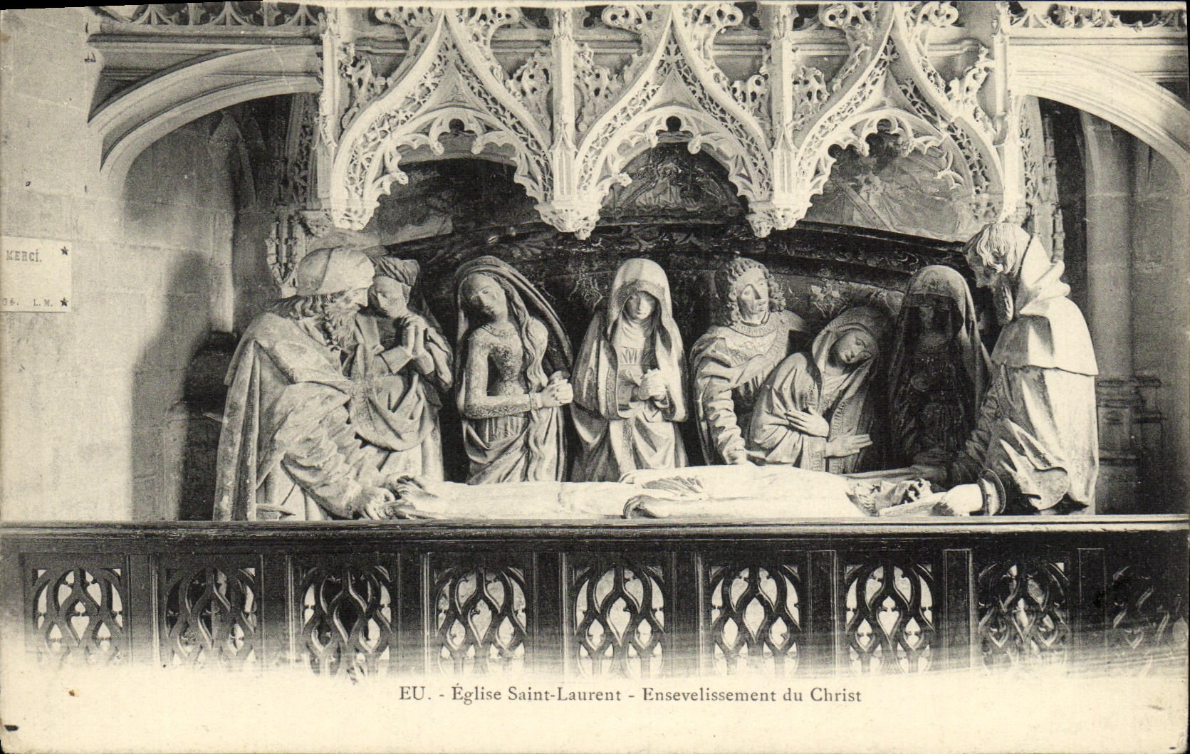 CPA Eu Eglise Saint Laurent Ensevelissement du Christ