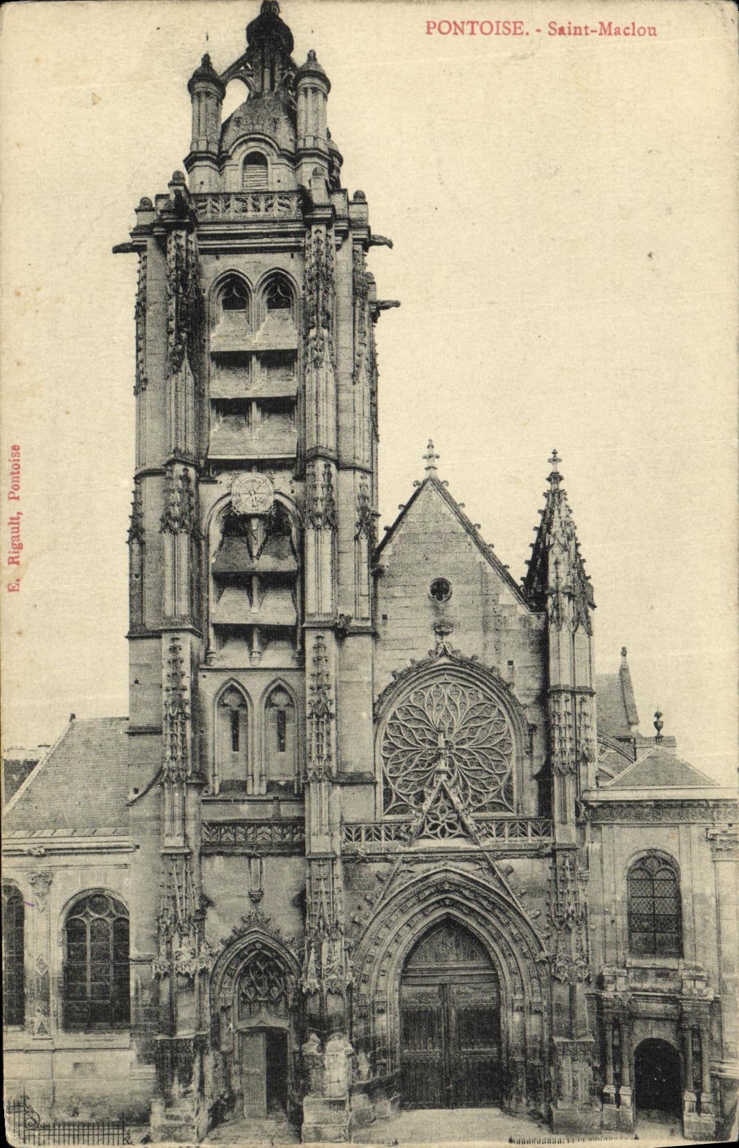 VINTAGE POSTCARD Holy Pontoise Maclon