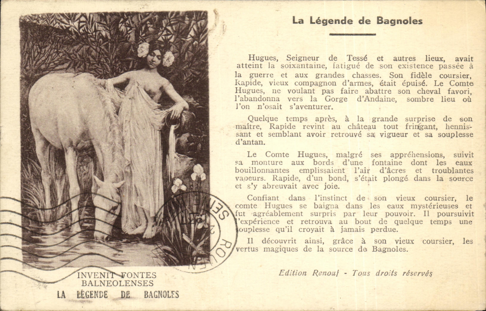 CPA La legende de Bagnoles Cheval