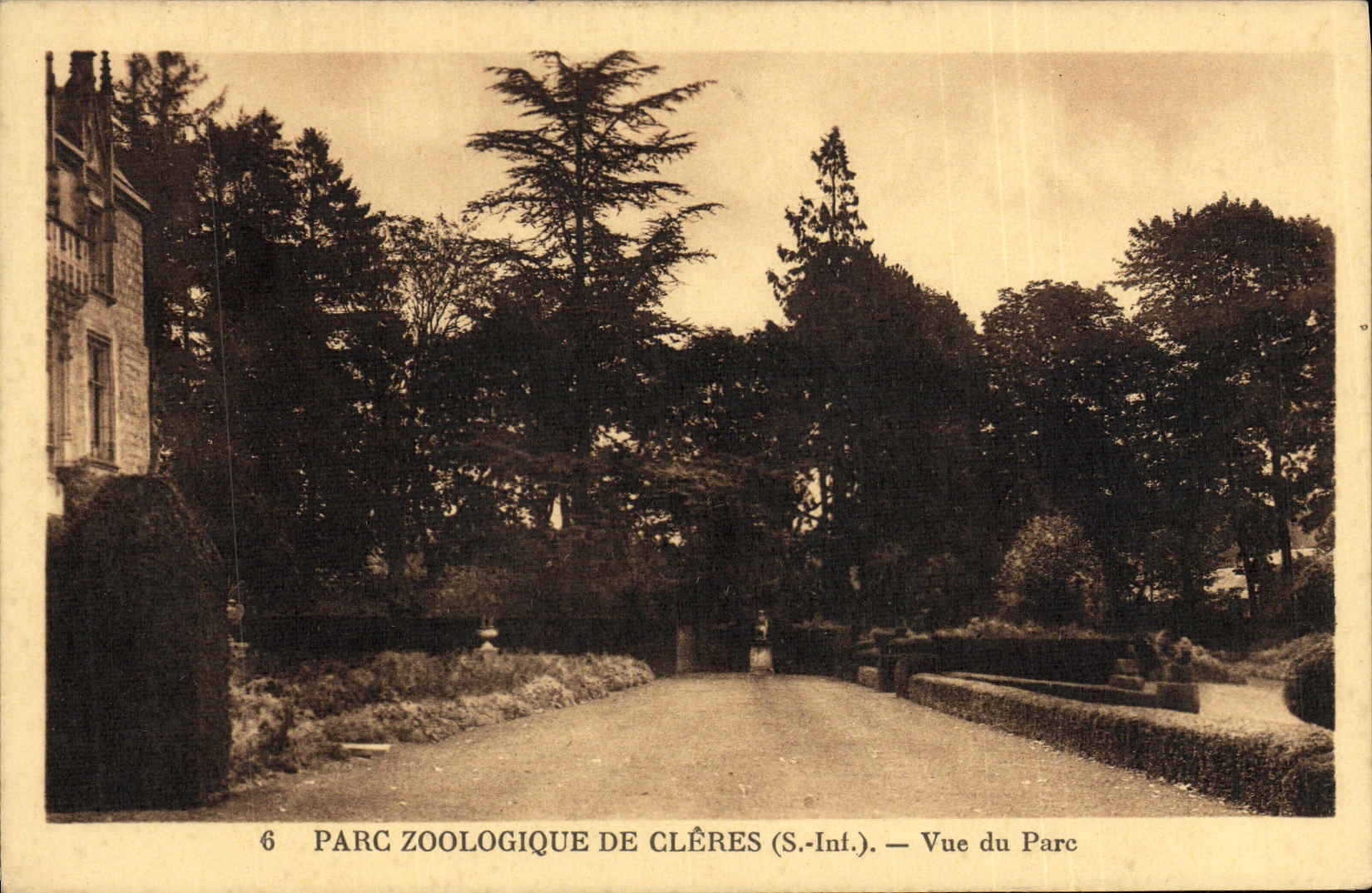 VINTAGE POSTCARD Zoological gardens De Cleres Seen Of the Park Zoo