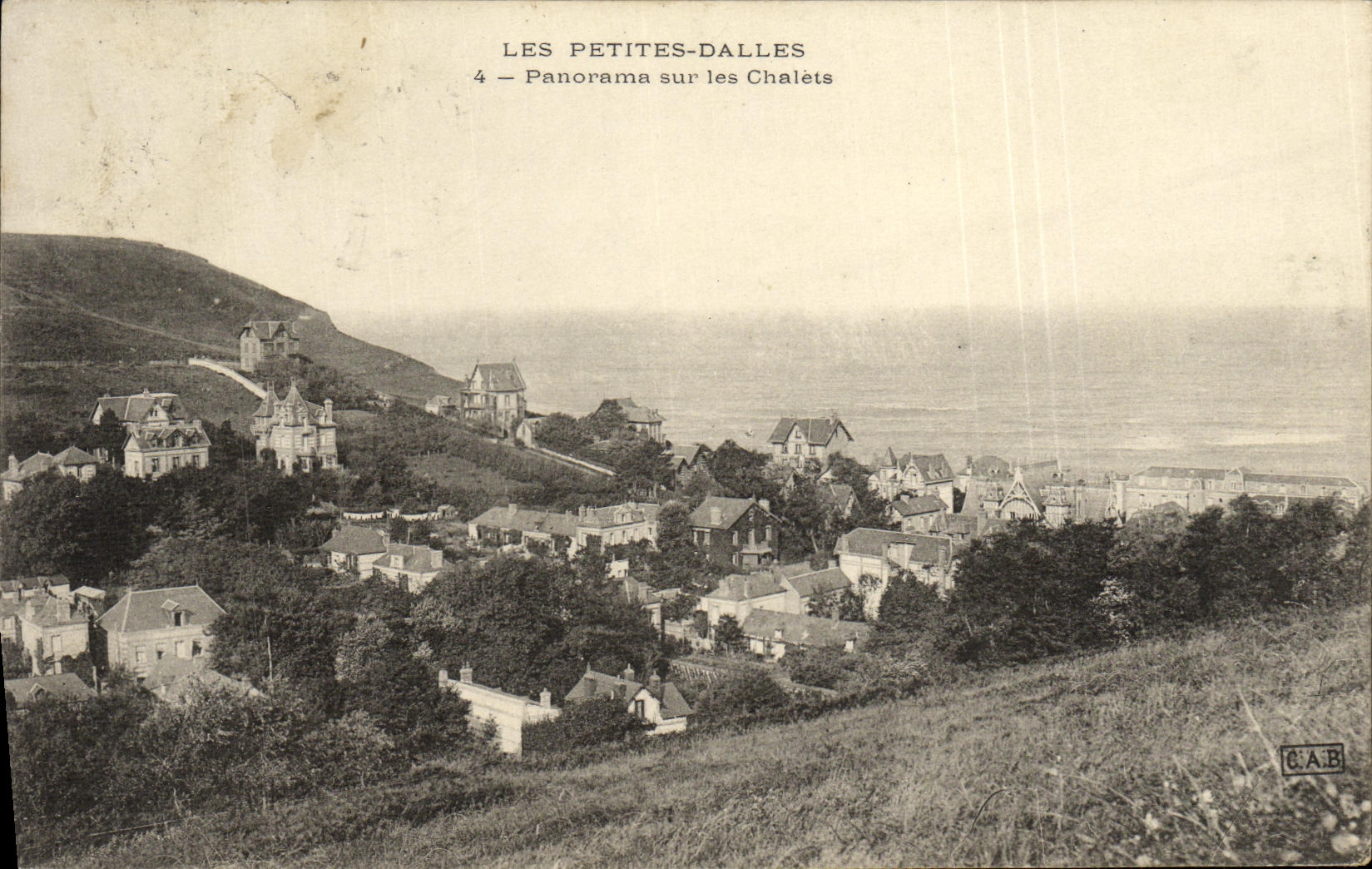 VINTAGE POSTCARD the Small Flagstones Panorama On the Country cottages