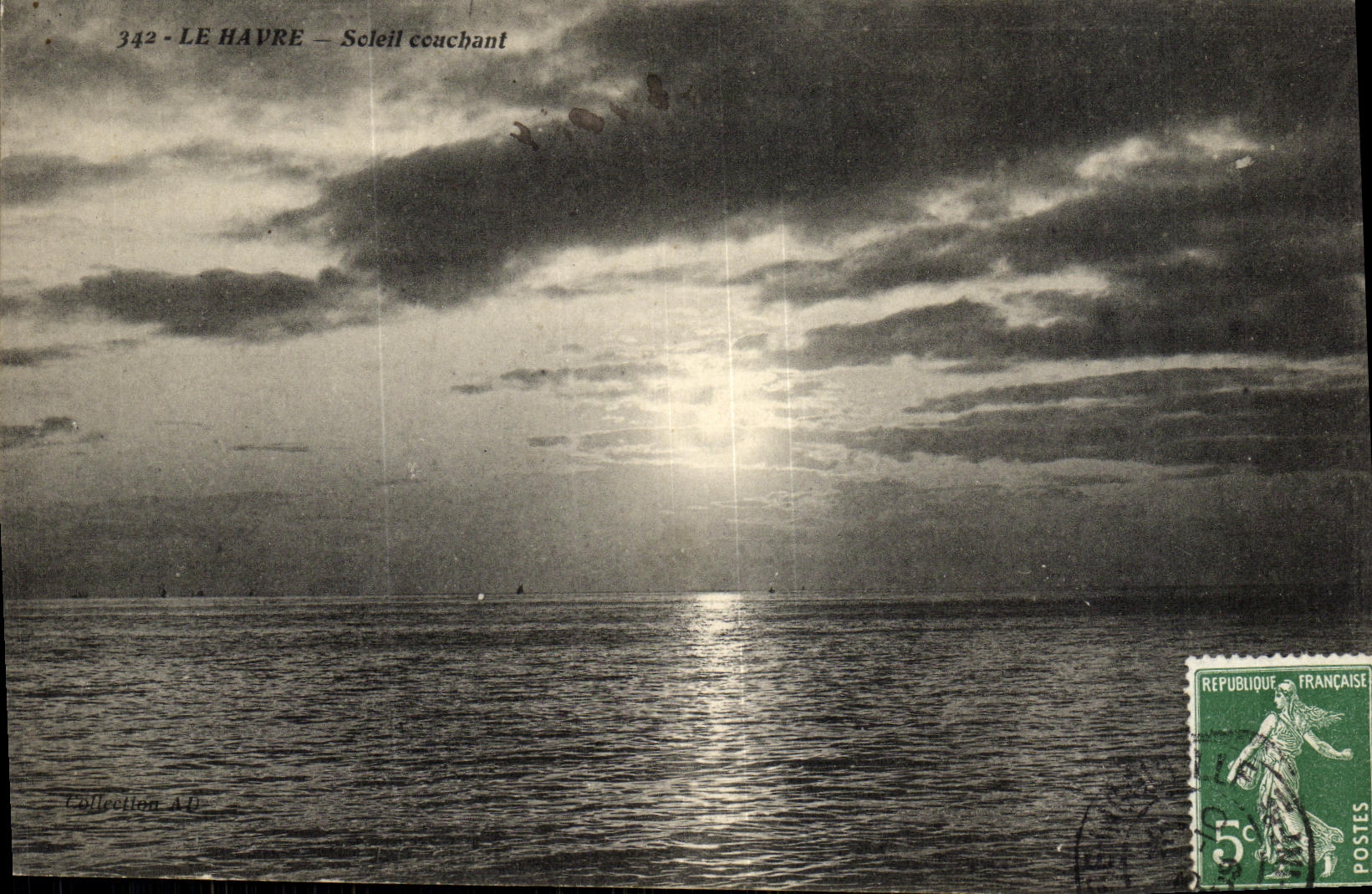 Ajuste Sun de Le Havre de la POSTAL de la VENDIMIA
