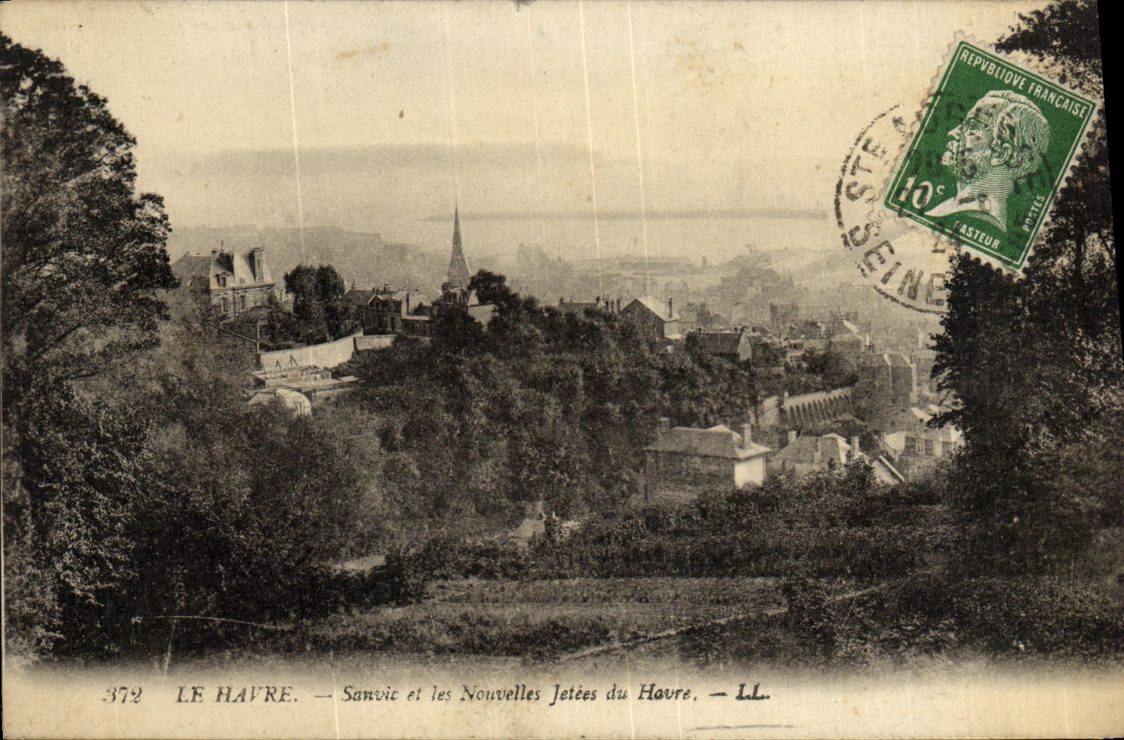 POSTAL Souvic Le Havre de la VENDIMIA y embarcaderos de los novuelles de Le Havre