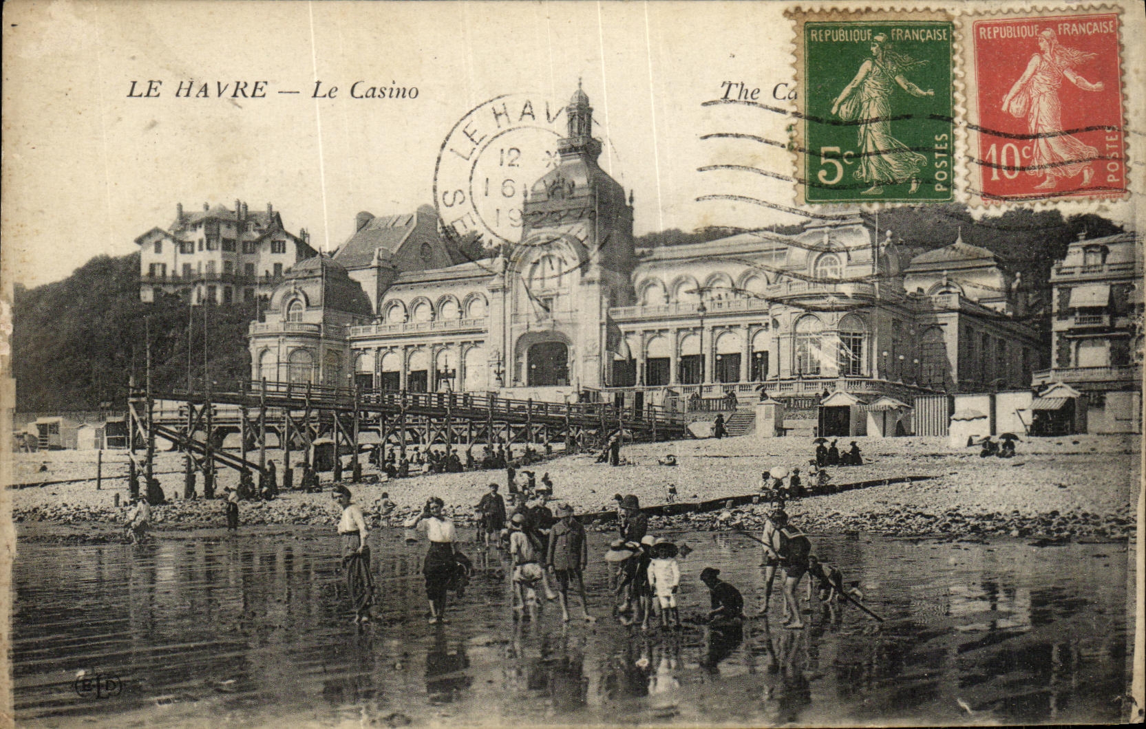 POSTAL Le Havre de la VENDIMIA el casino