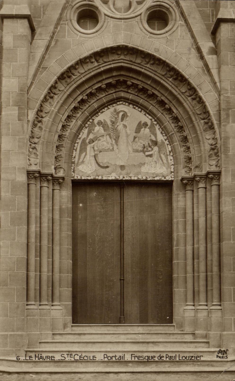 POSTAL Le Havre co de la VENDIMIA  Cecile Fresque de Paul Louzier