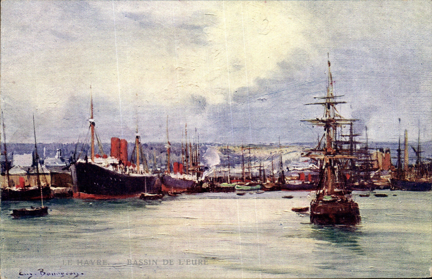 Lavabo de Le Havre de la POSTAL de la VENDIMIA de L el Eure Baetaux