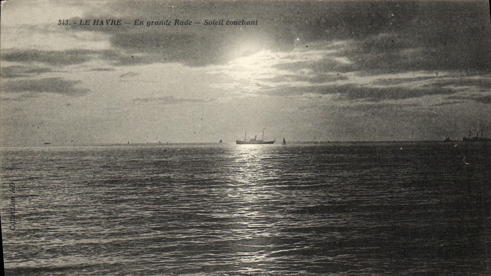 POSTAL Le Havre de la VENDIMIA en sol de ajuste grande de los caminos