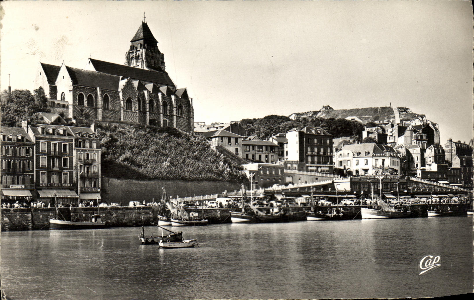 MODERN CARD Treport L Church Holy Jacques and the Port