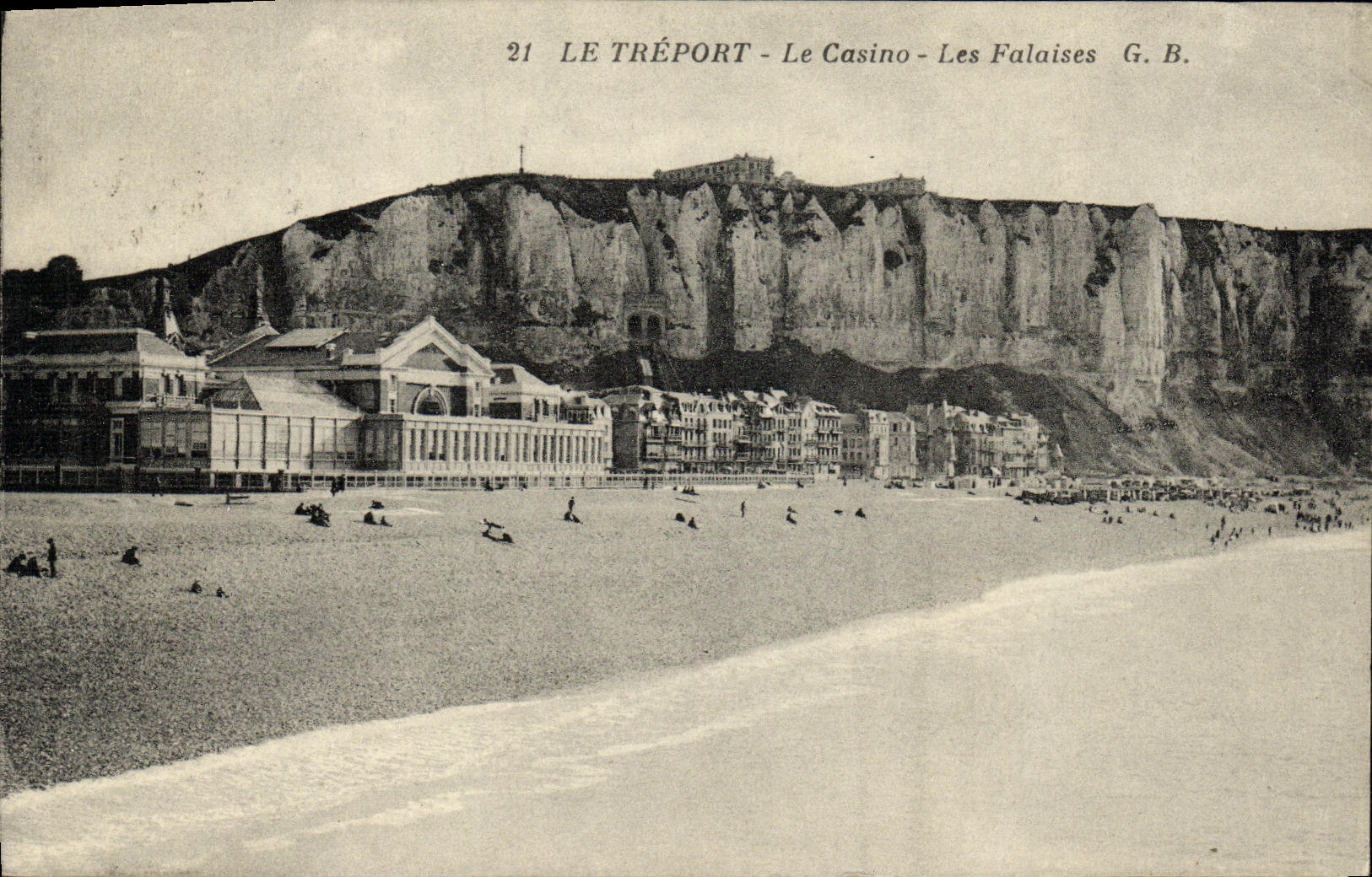 VINTAGE POSTCARD Treport the Casino Cliffs