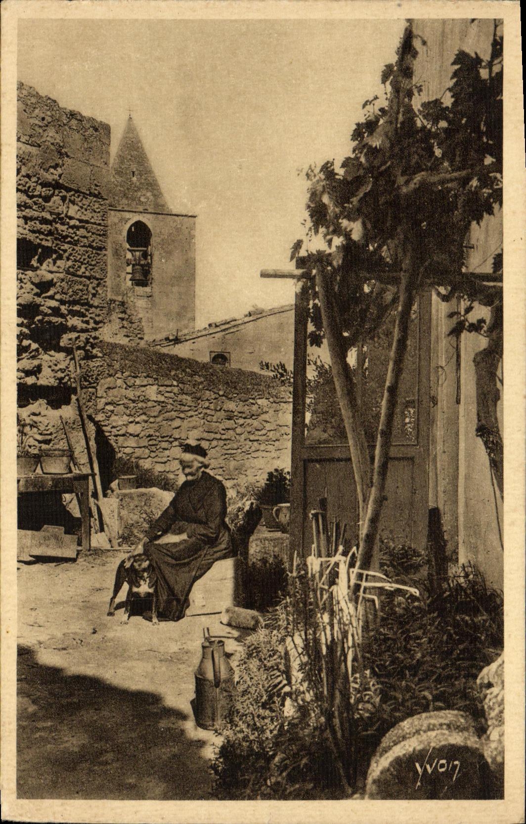 La POSTAL de la VENDIMIA emite una esquina de la aldea vieja