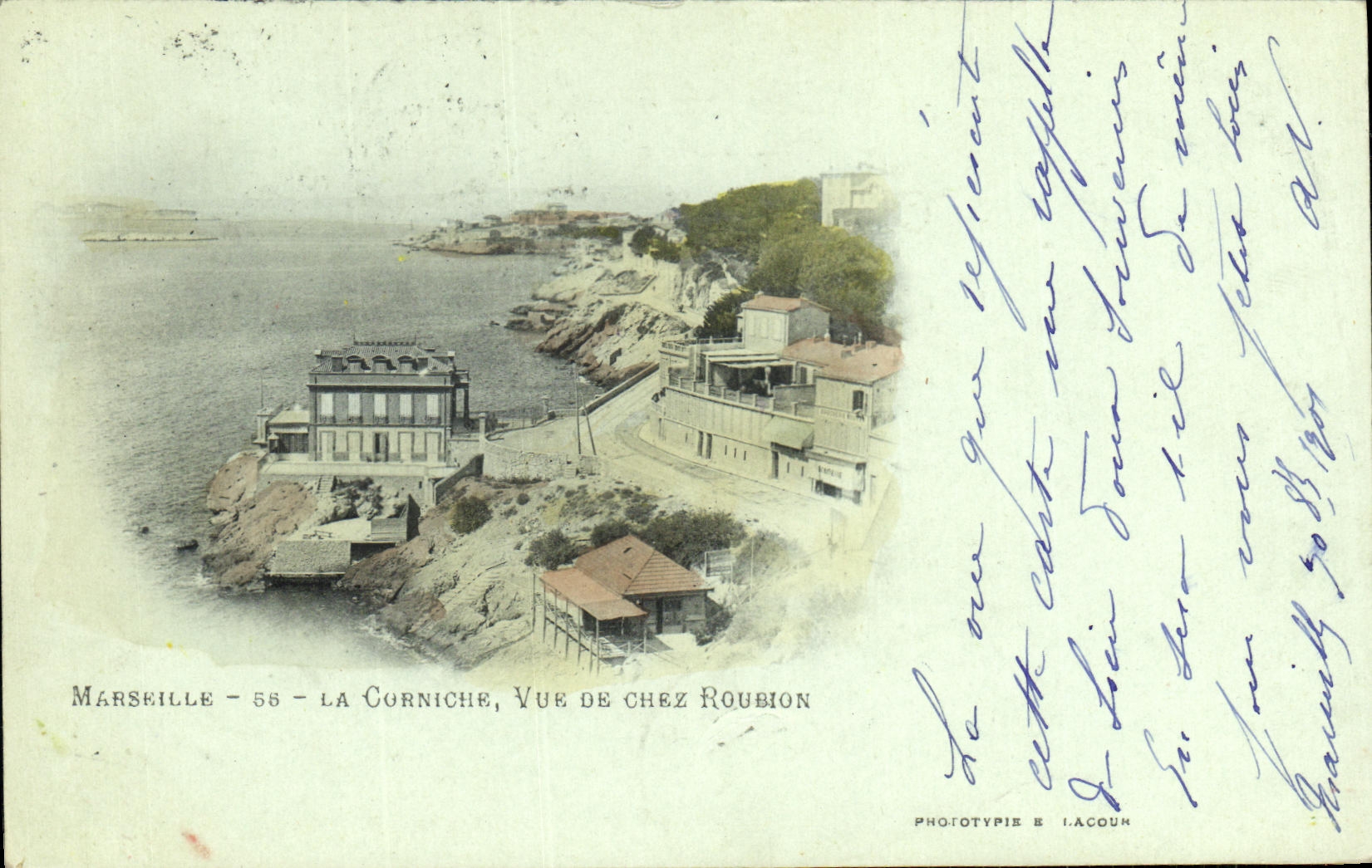 POSTAL Marsella de la VENDIMIA la cornisa vista Roubion