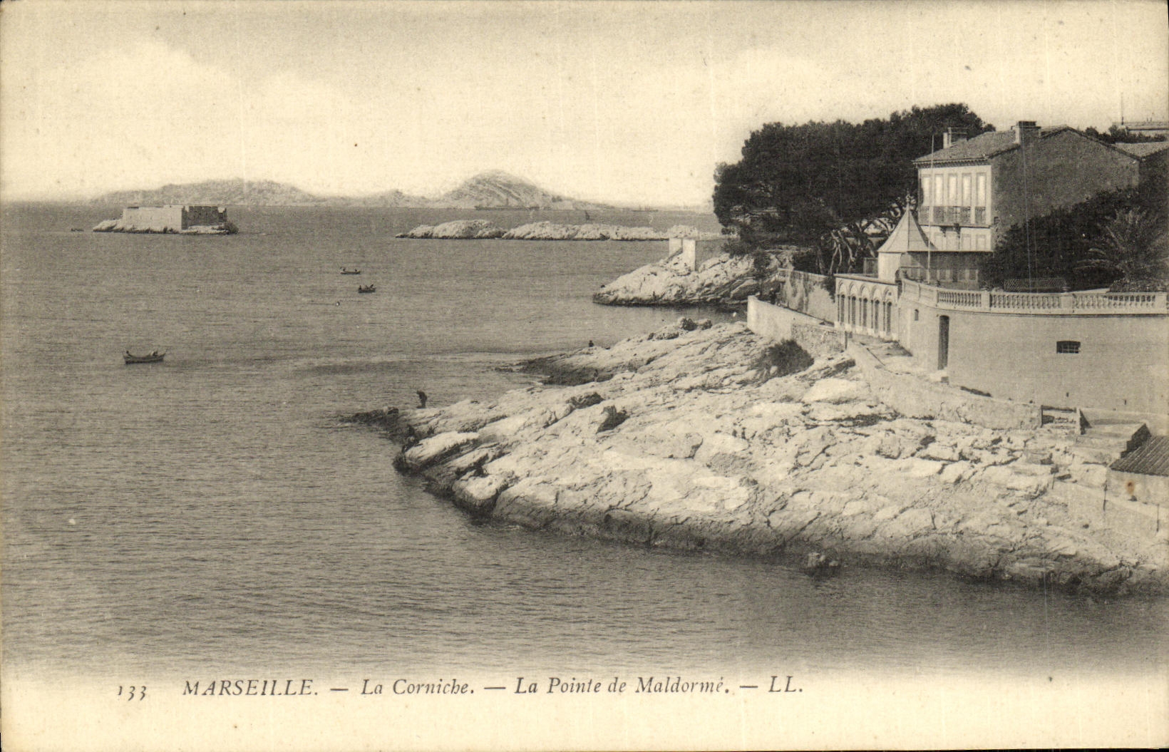 POSTAL Marsella de la VENDIMIA la tapa de la cornisa de Maldorme