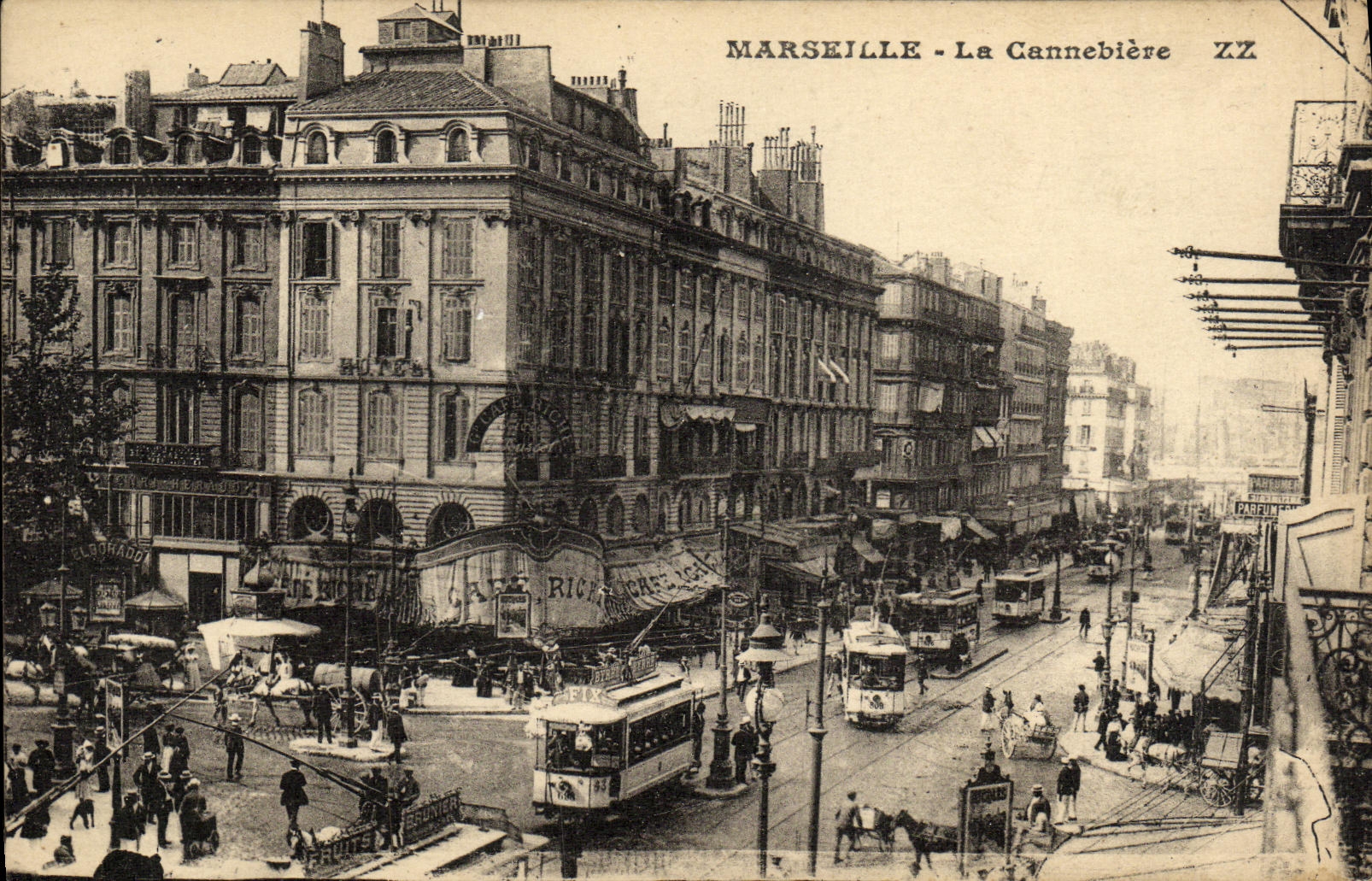 CPA Marseille La Cannebiere Tramways