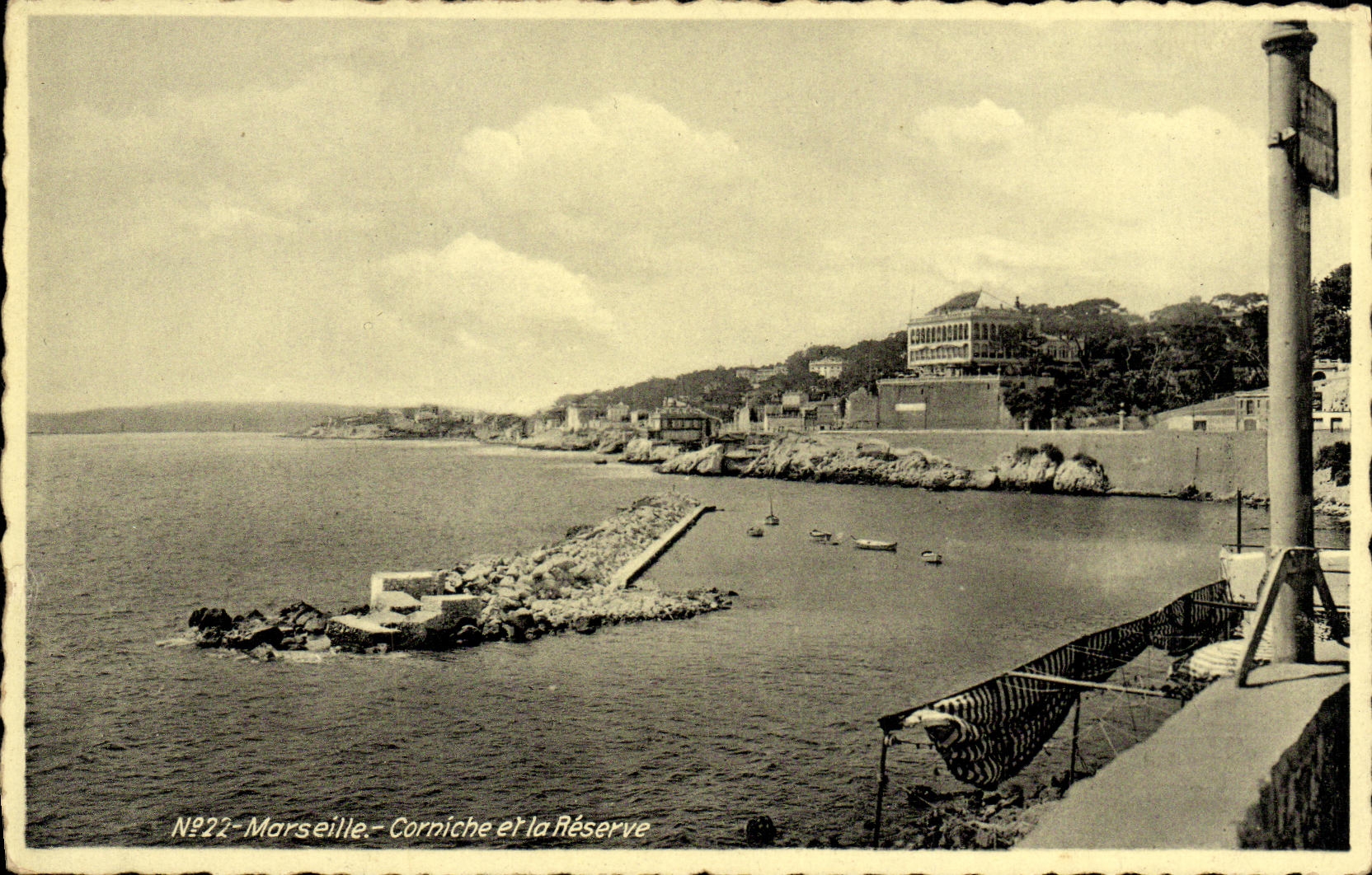 Cornisa y reserva de Marsella de la POSTAL de la VENDIMIA