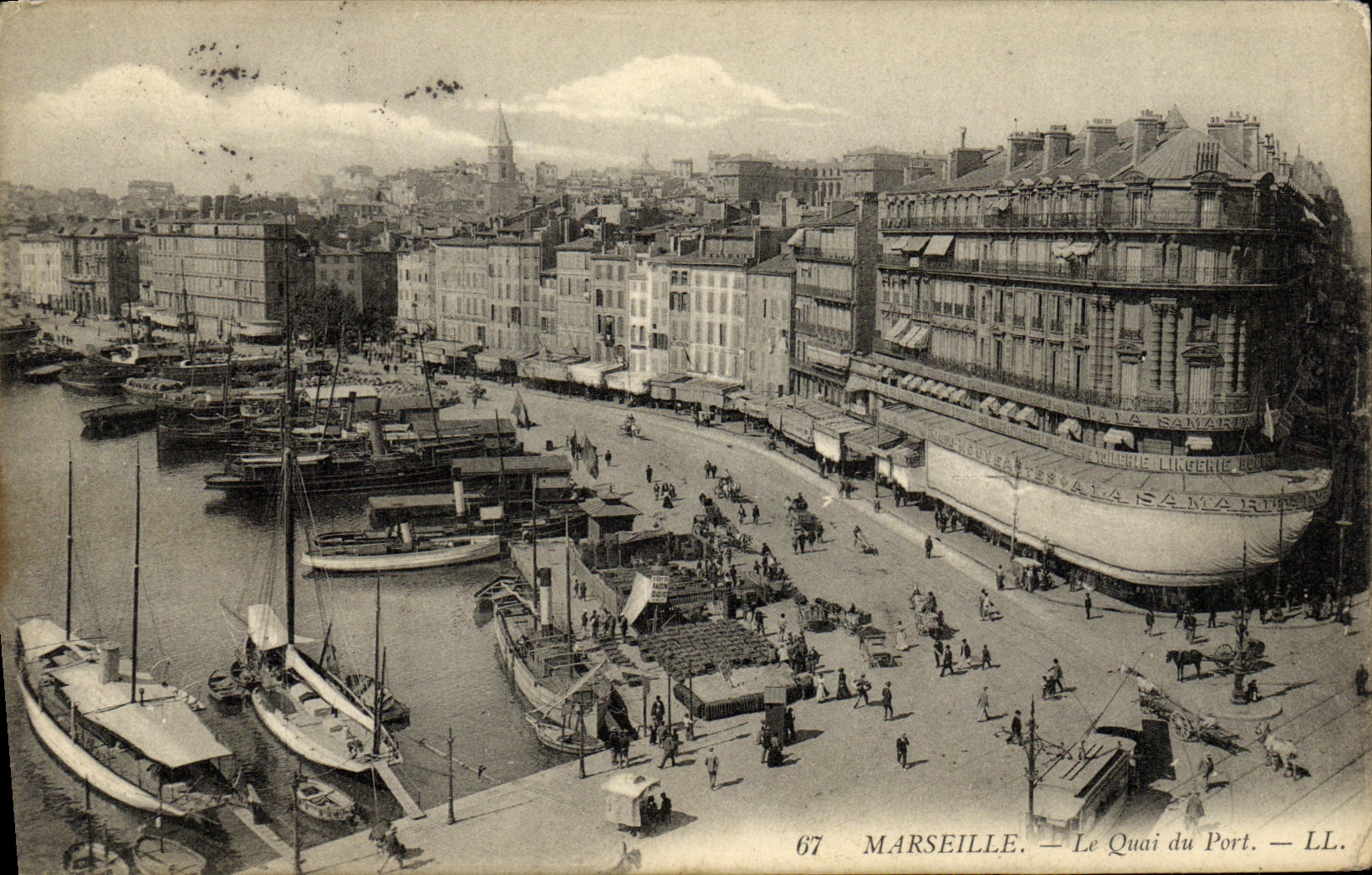 CPA Marseille Le Quai du Port Bateaux