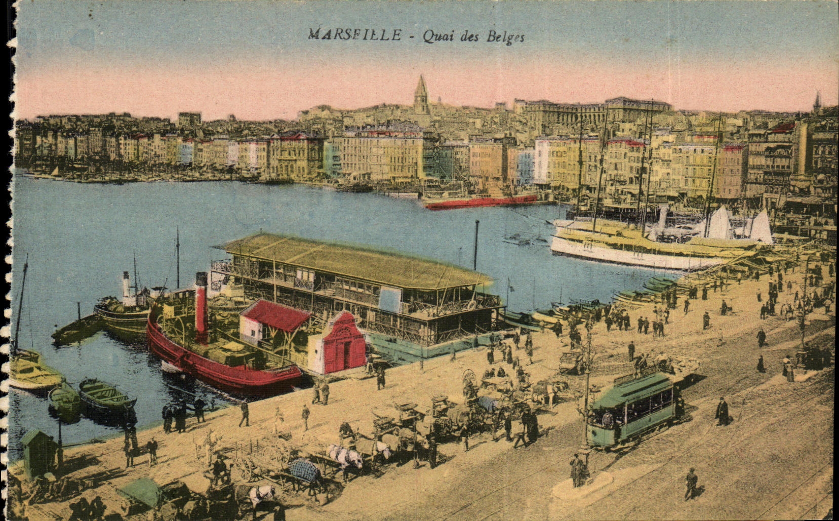 CPA Marseille Quai des Belges Bateaux