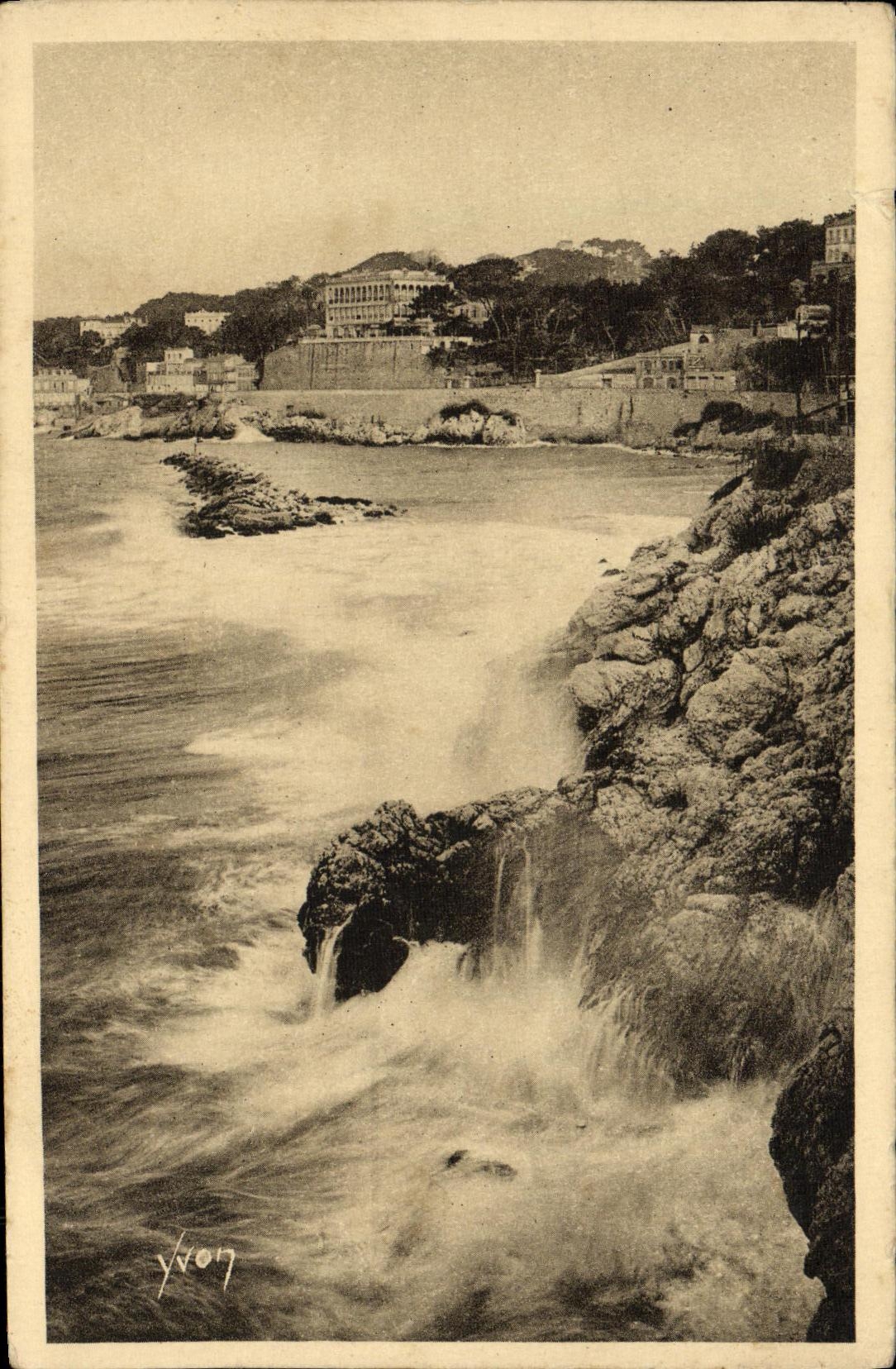 CPA Marseille Effet de Vague sur la Corniche 
